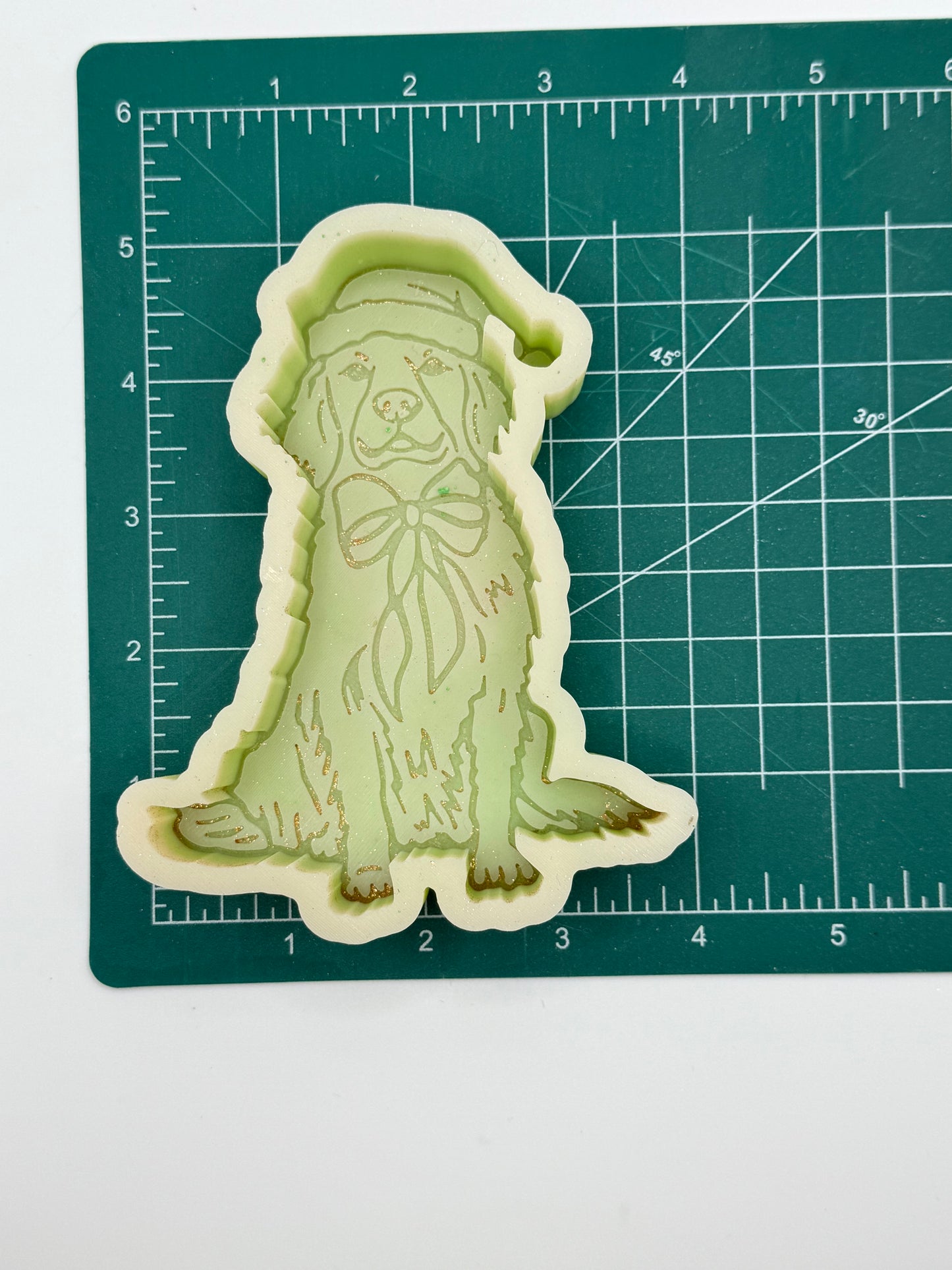 Santa Dog on a House Freshie Mold | silicone freshie mold