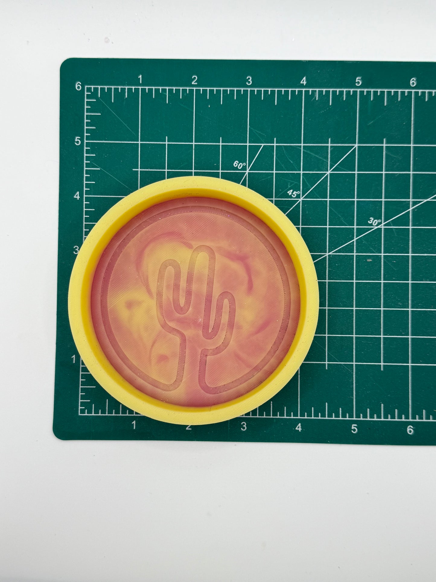 Neon Cactus Round Freshie Mold | silicone freshie mold
