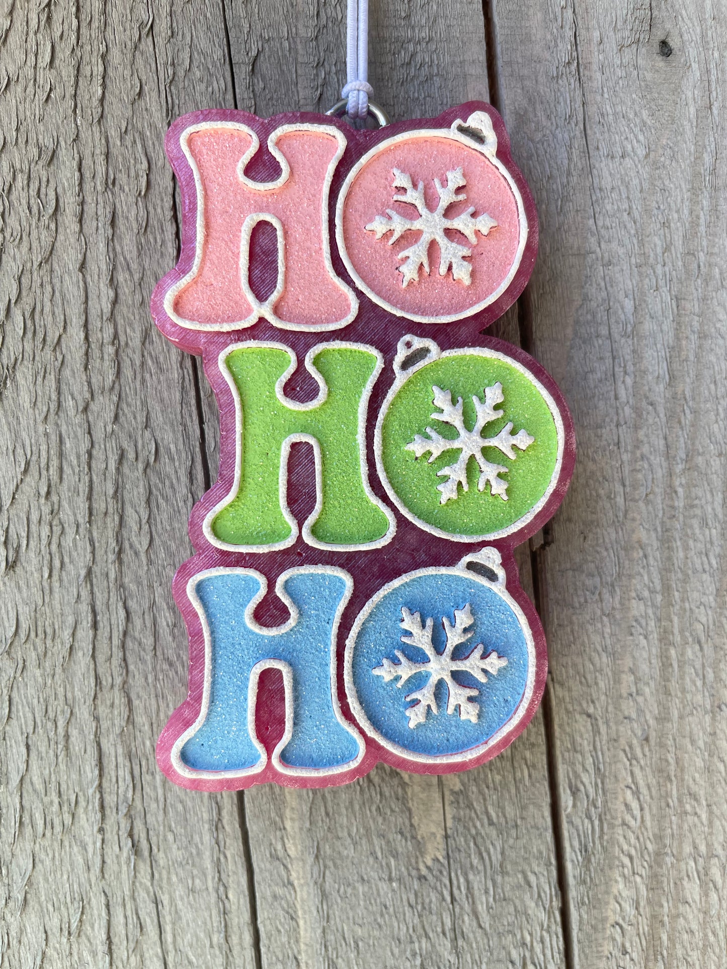 Ho Ho Ho Snowflakes Freshie Mold | silicone freshie mold