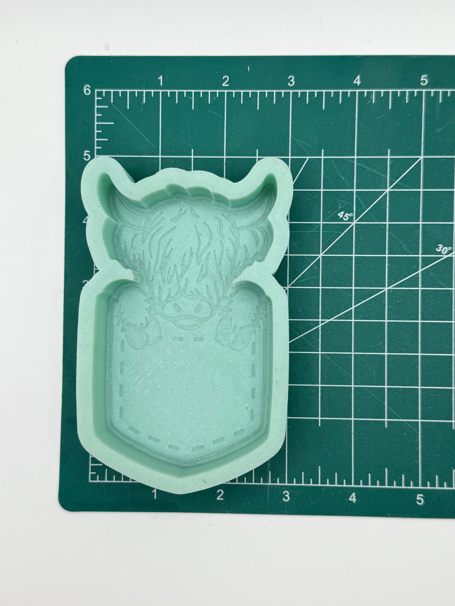 Highland Cow in a Pocket Freshie Mold | silicone freshie mold