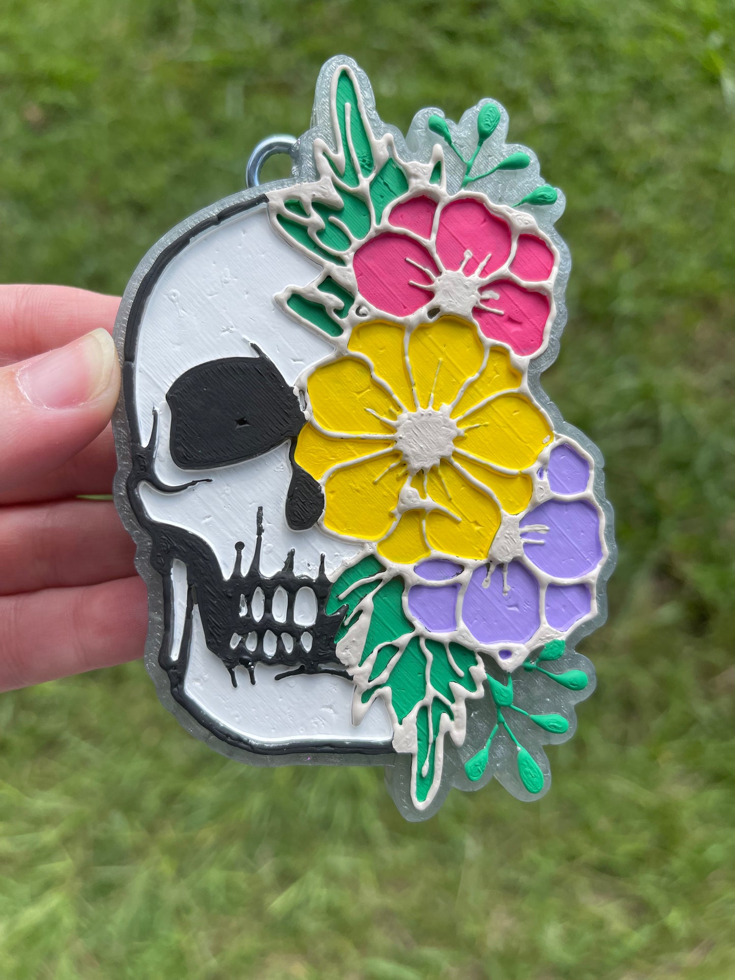 Floral Skull Mold | Silicone Freshie Mold