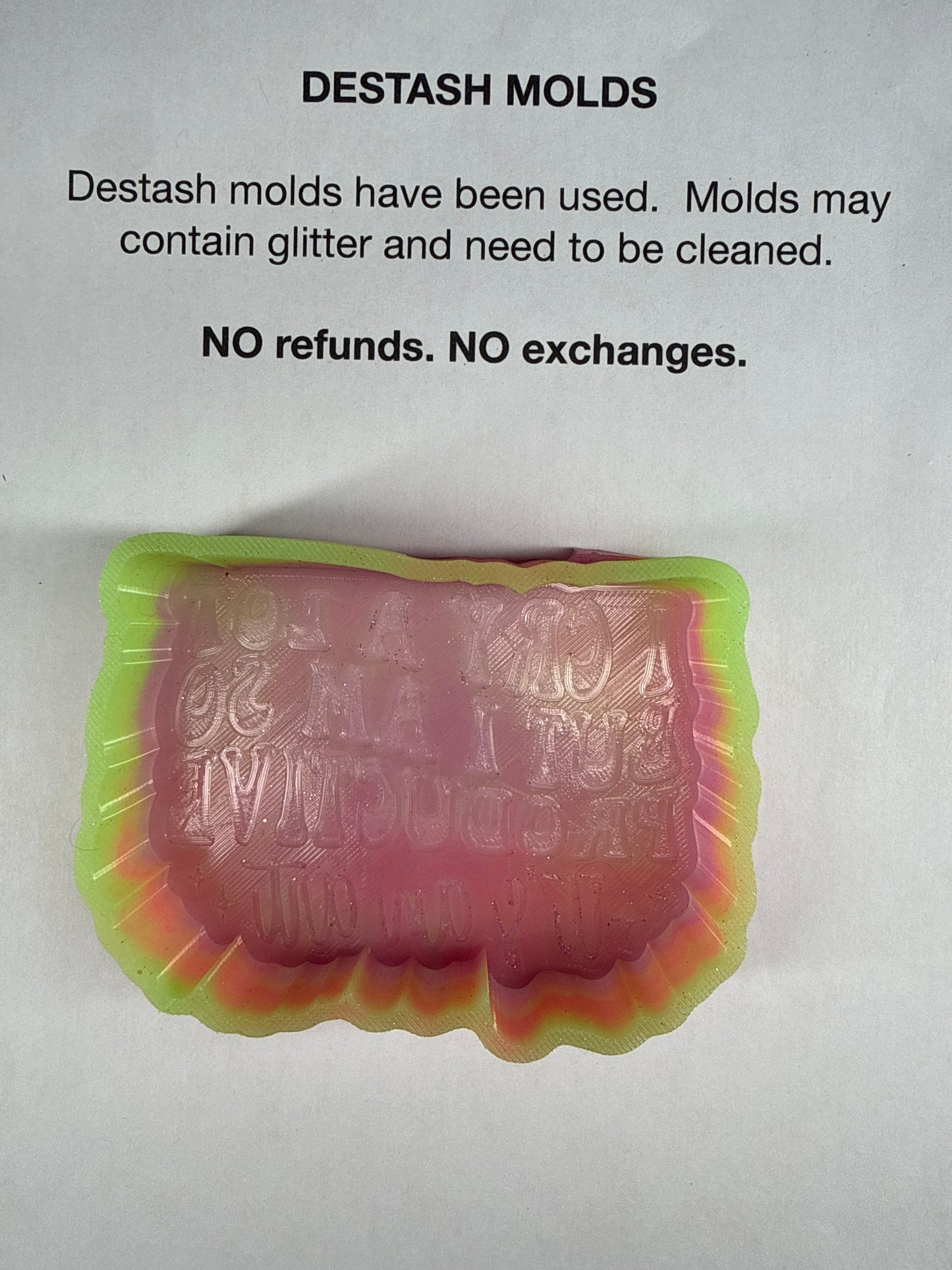DESTASH Mold - (Thin bottom) I Cry A lot…