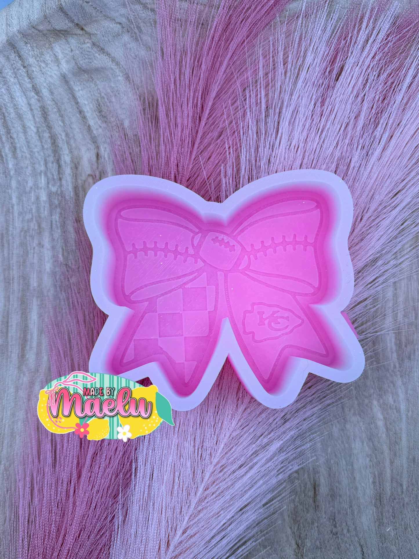 KC Football Bow Freshie Mold | silicone freshie mold