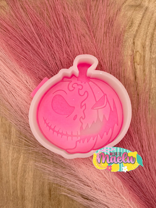 Pumpkin-Skeleton Face Freshie Mold | silicone freshie mold