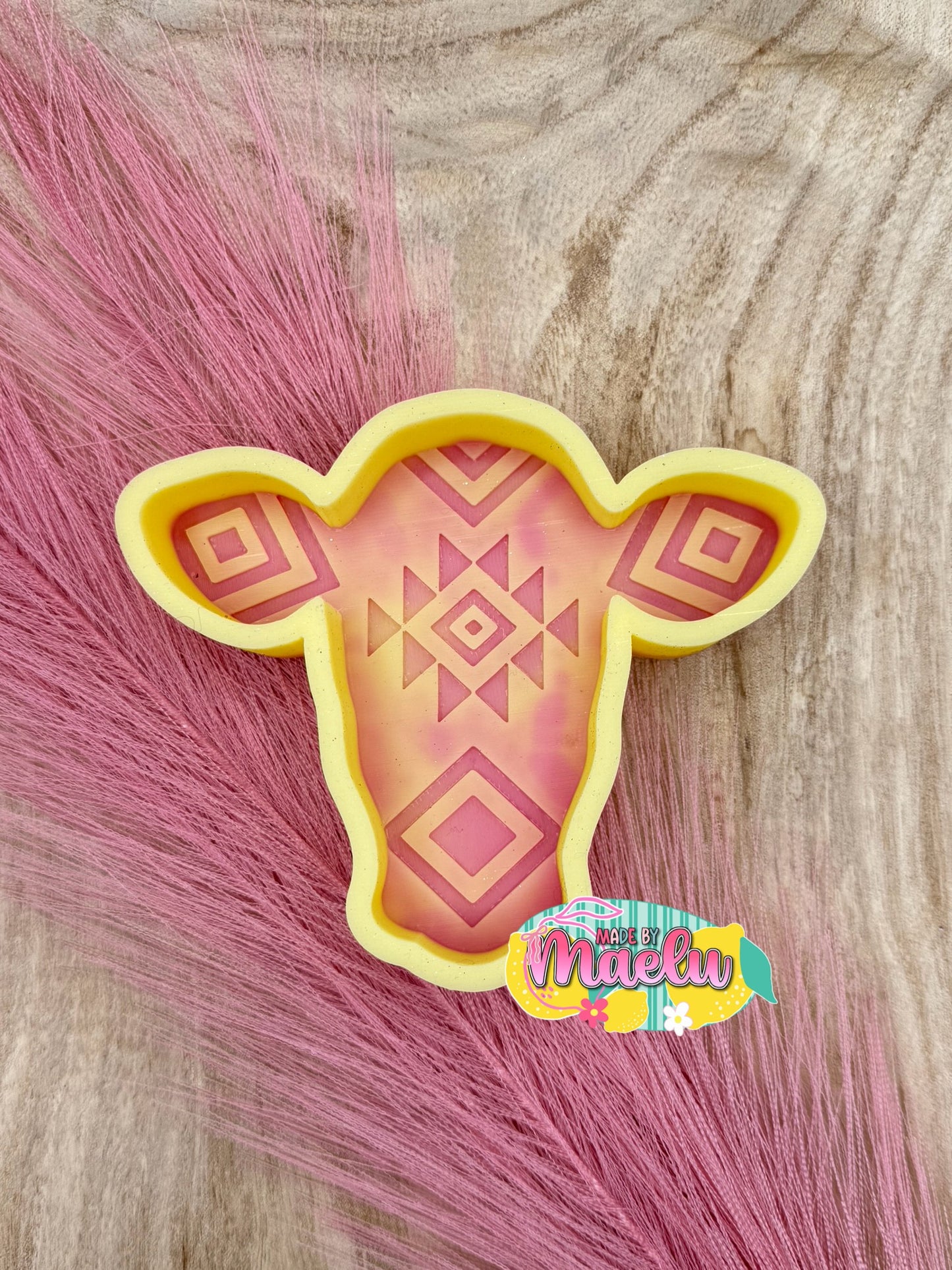 Aztec Cow Head Freshie Mold | Silicone Freshie Mold
