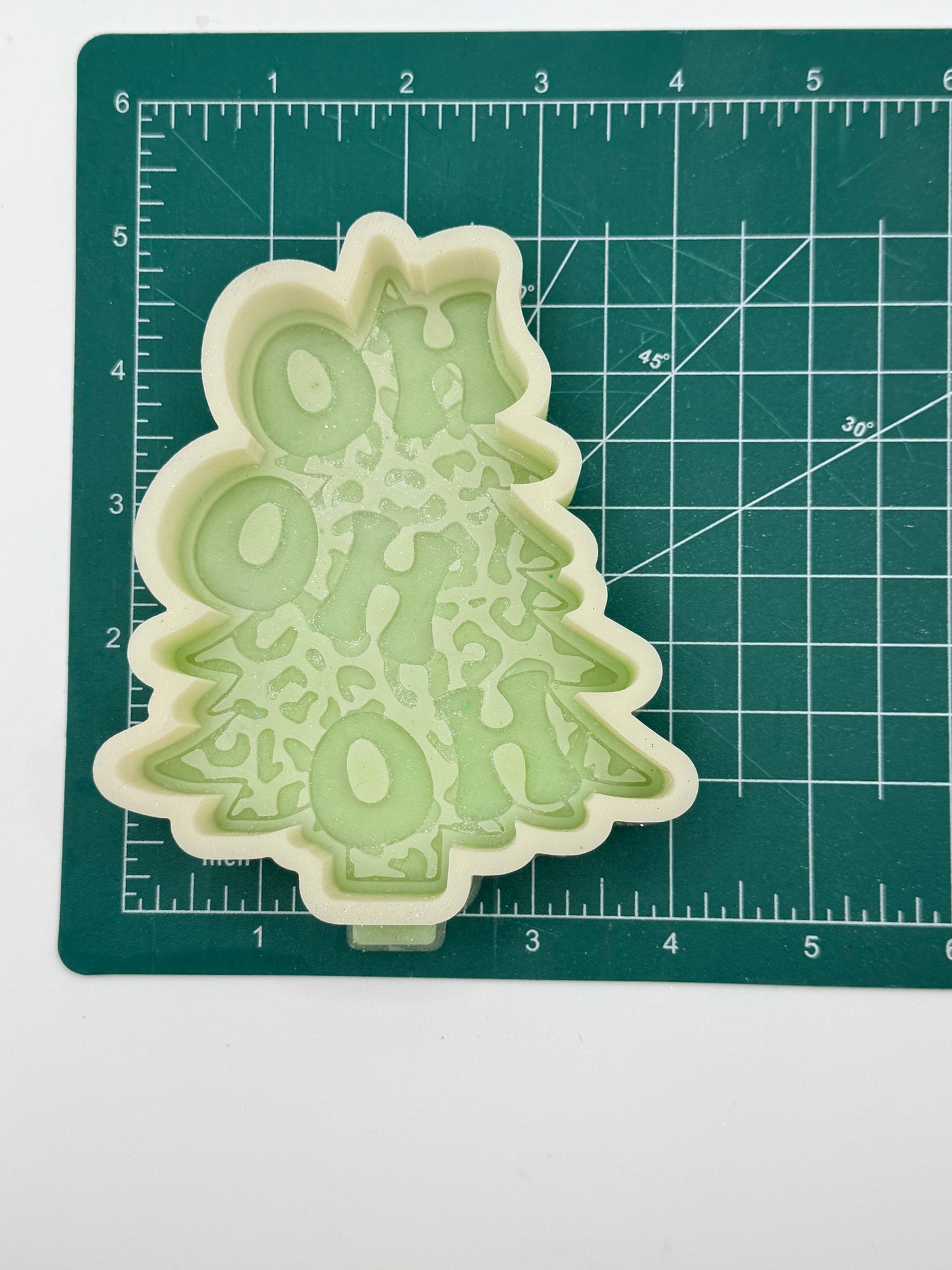Ho Ho Ho Leopard Tree Freshie Mold | silicone freshie mold