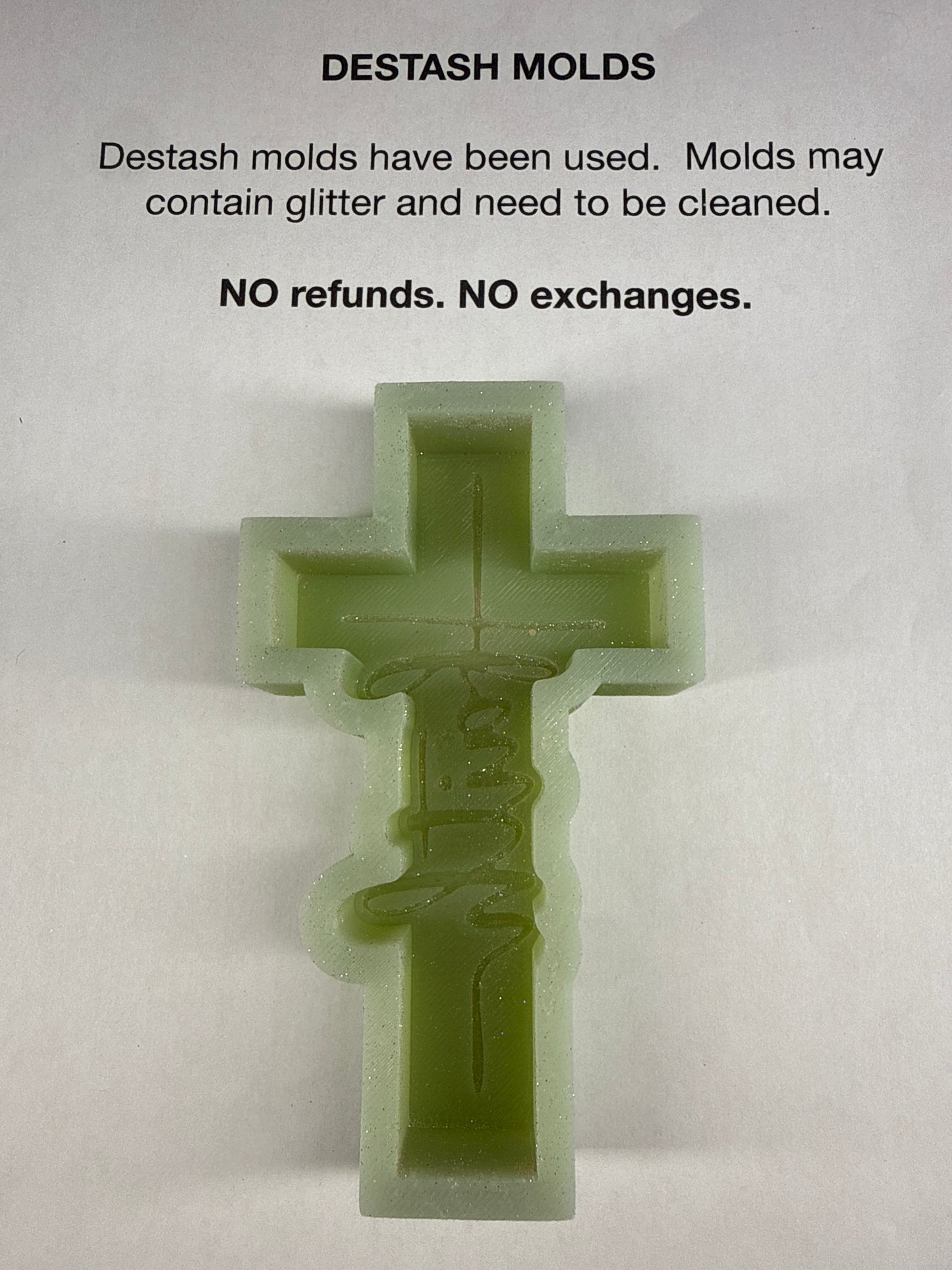DESTASH Mold - Faith Cross