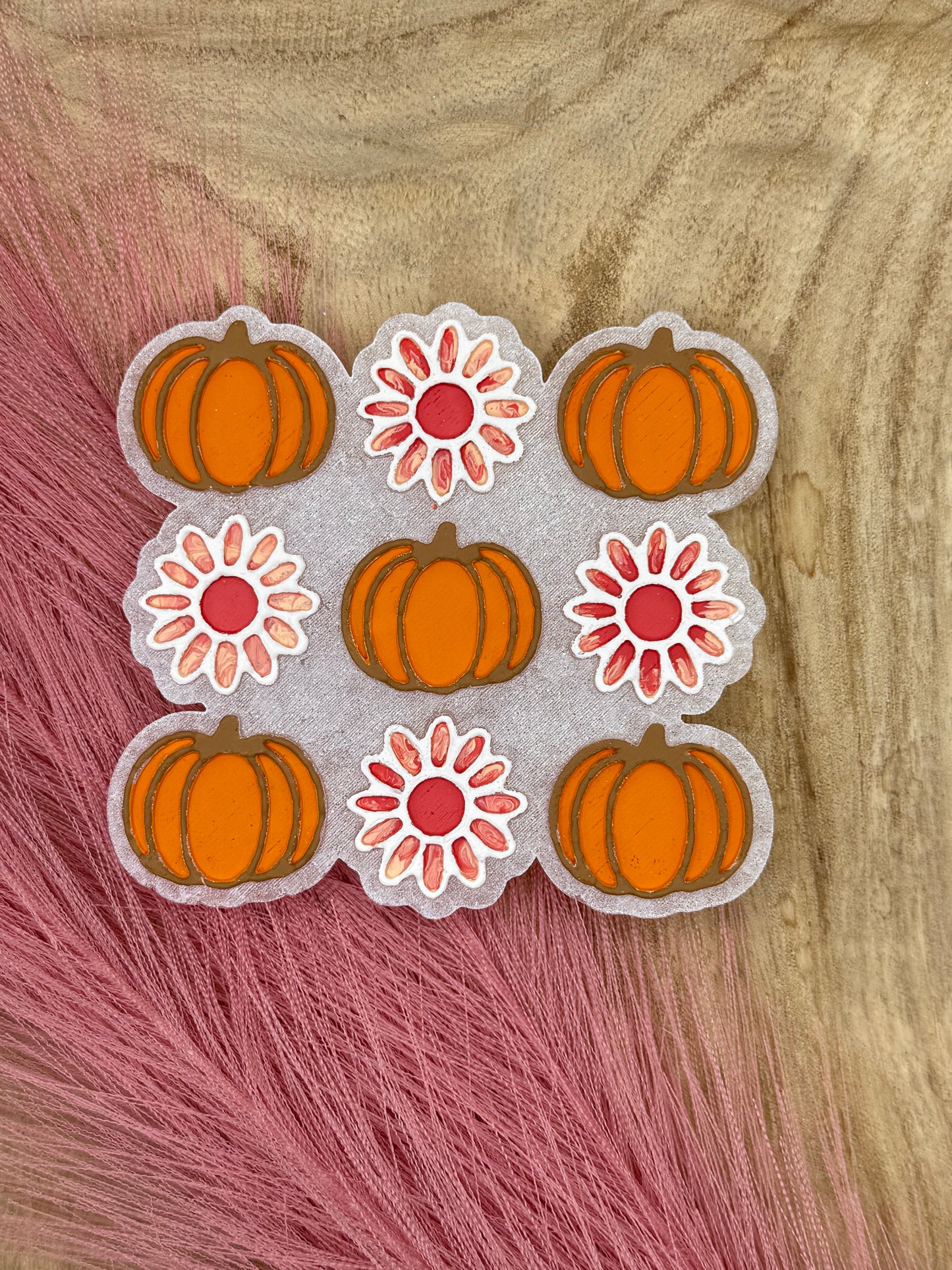 Pumpkin Daisy Grid freshie mold | silicone freshie mold