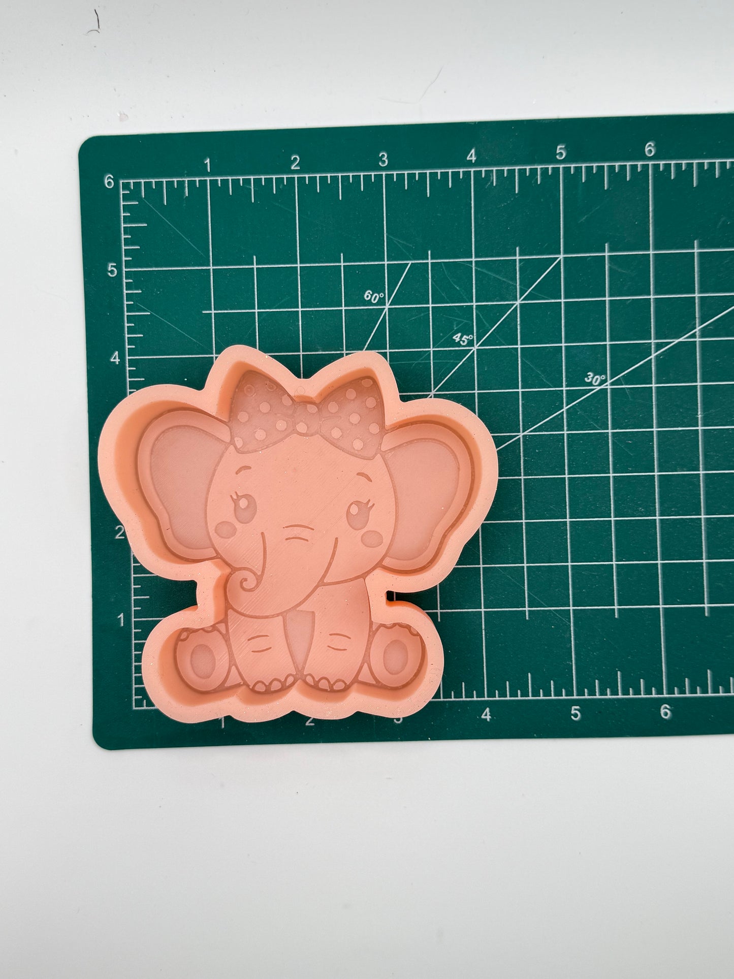 Elephant with Bow Freshie Mold | Silicone Freshie Mold