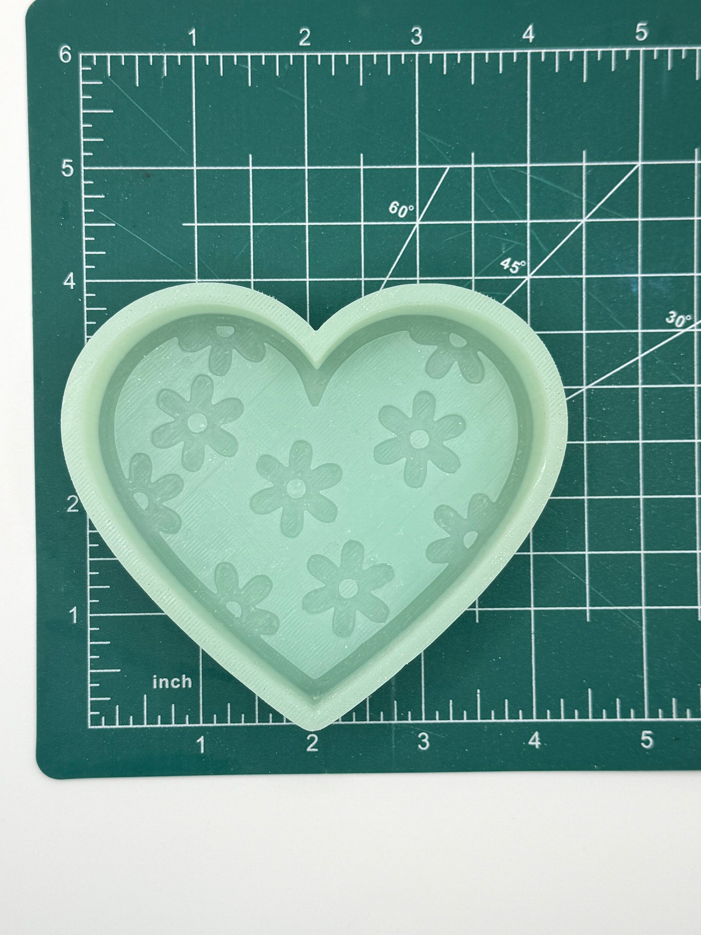 Heart with Flowers Freshie Mold | Silicone Freshie Mold