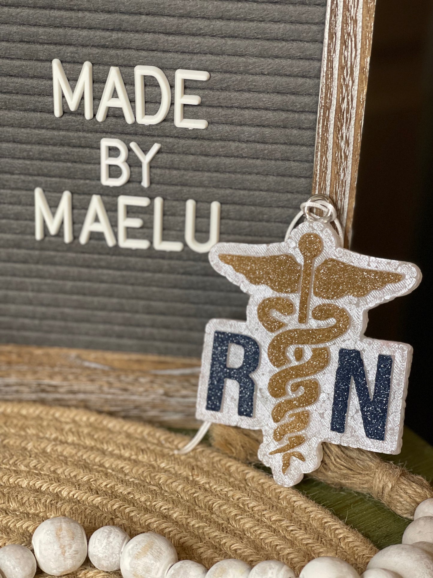 RN with Caduceus  | silicone freshie mold