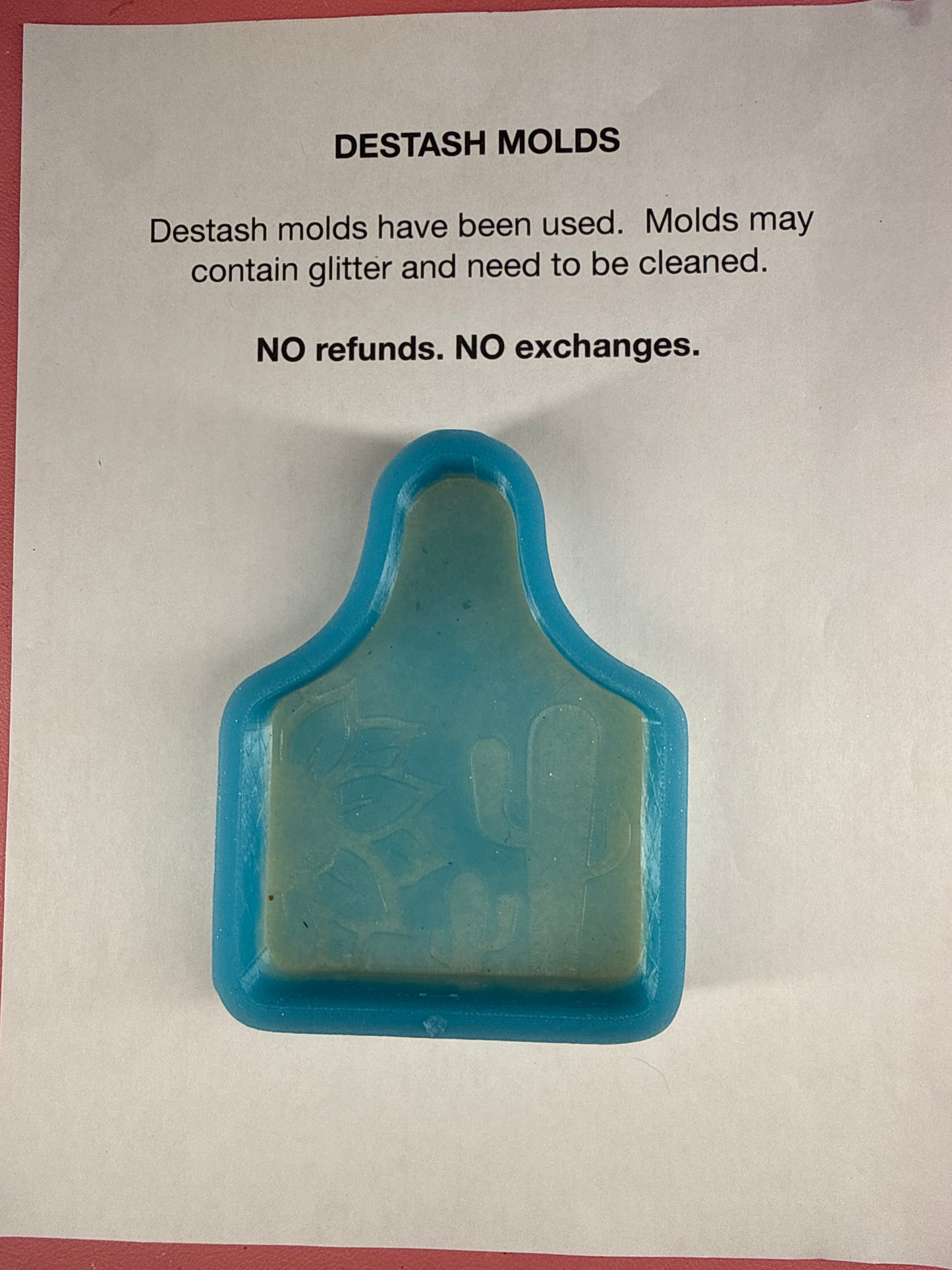 DESTASH Mold - Sunflower/Cactus Cow Tag