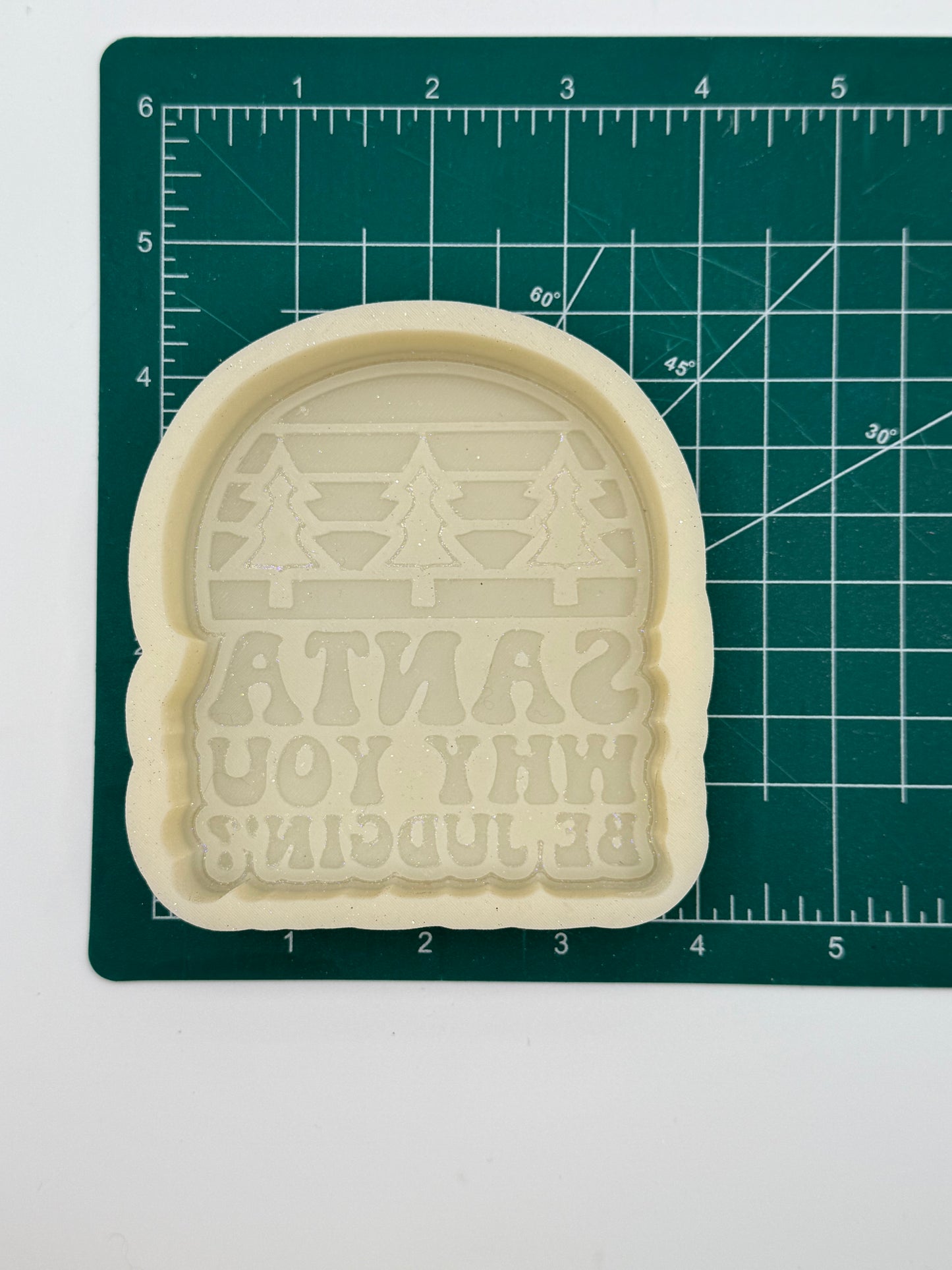 Santa Why You Be Jugdin’? Freshie Mold | silicone freshie mold