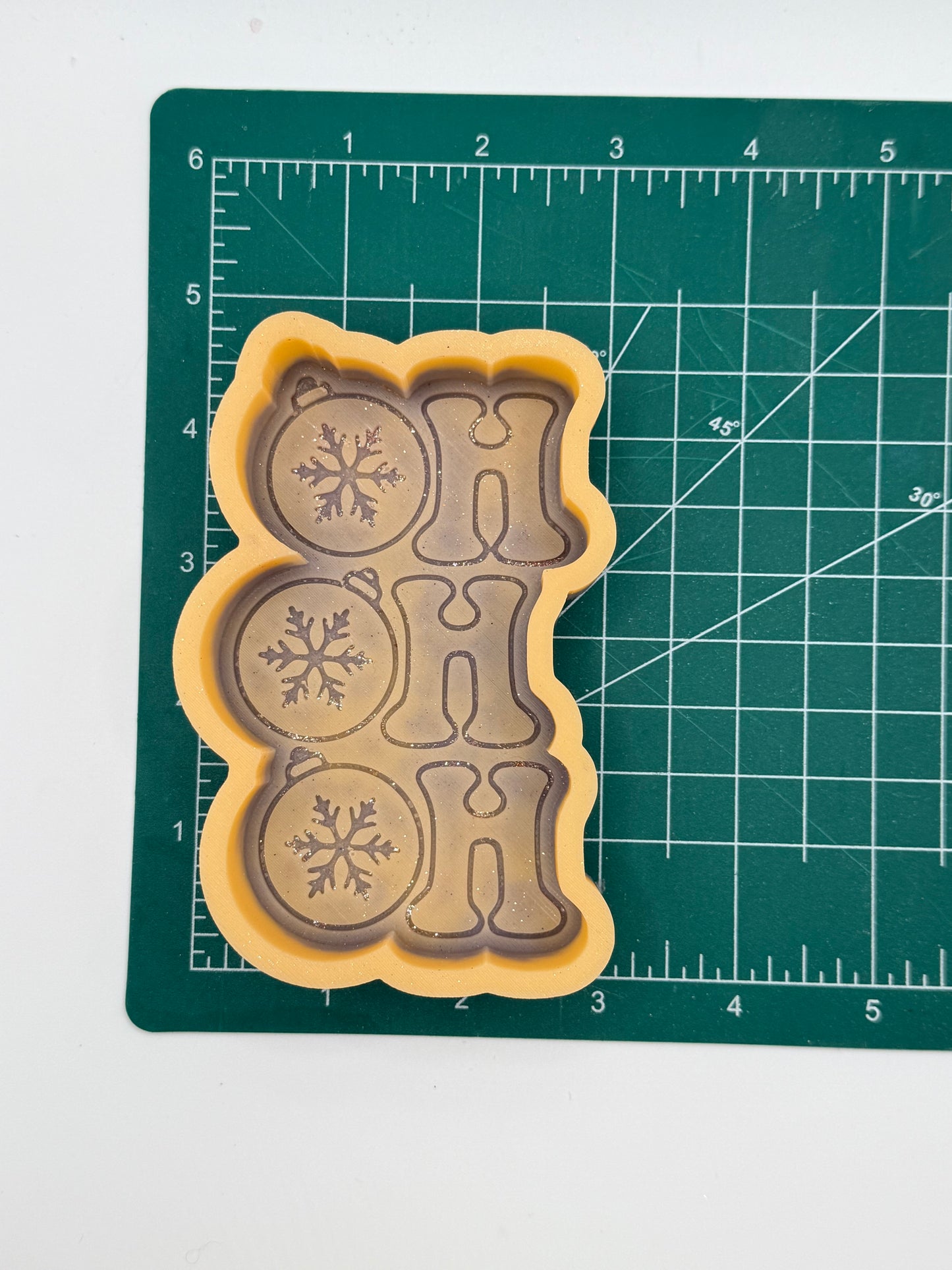 Ho Ho Ho Snowflakes Freshie Mold | silicone freshie mold
