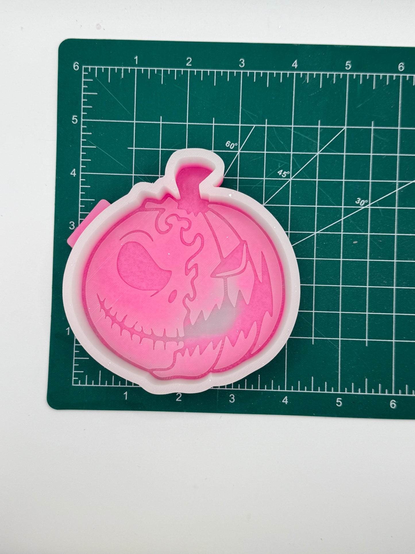 Pumpkin-Skeleton Face Freshie Mold | silicone freshie mold