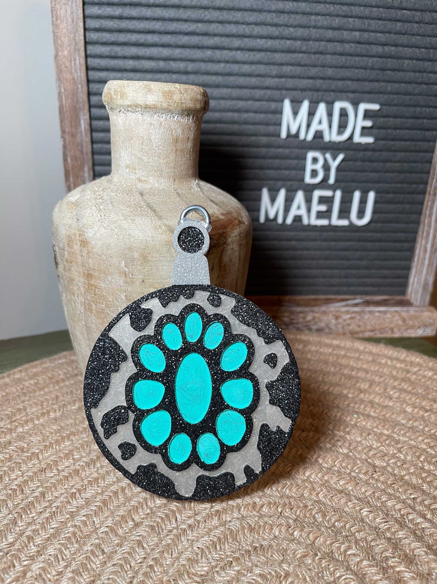 Concho Cow Print Ornament Freshie Mold | silicone freshie mold