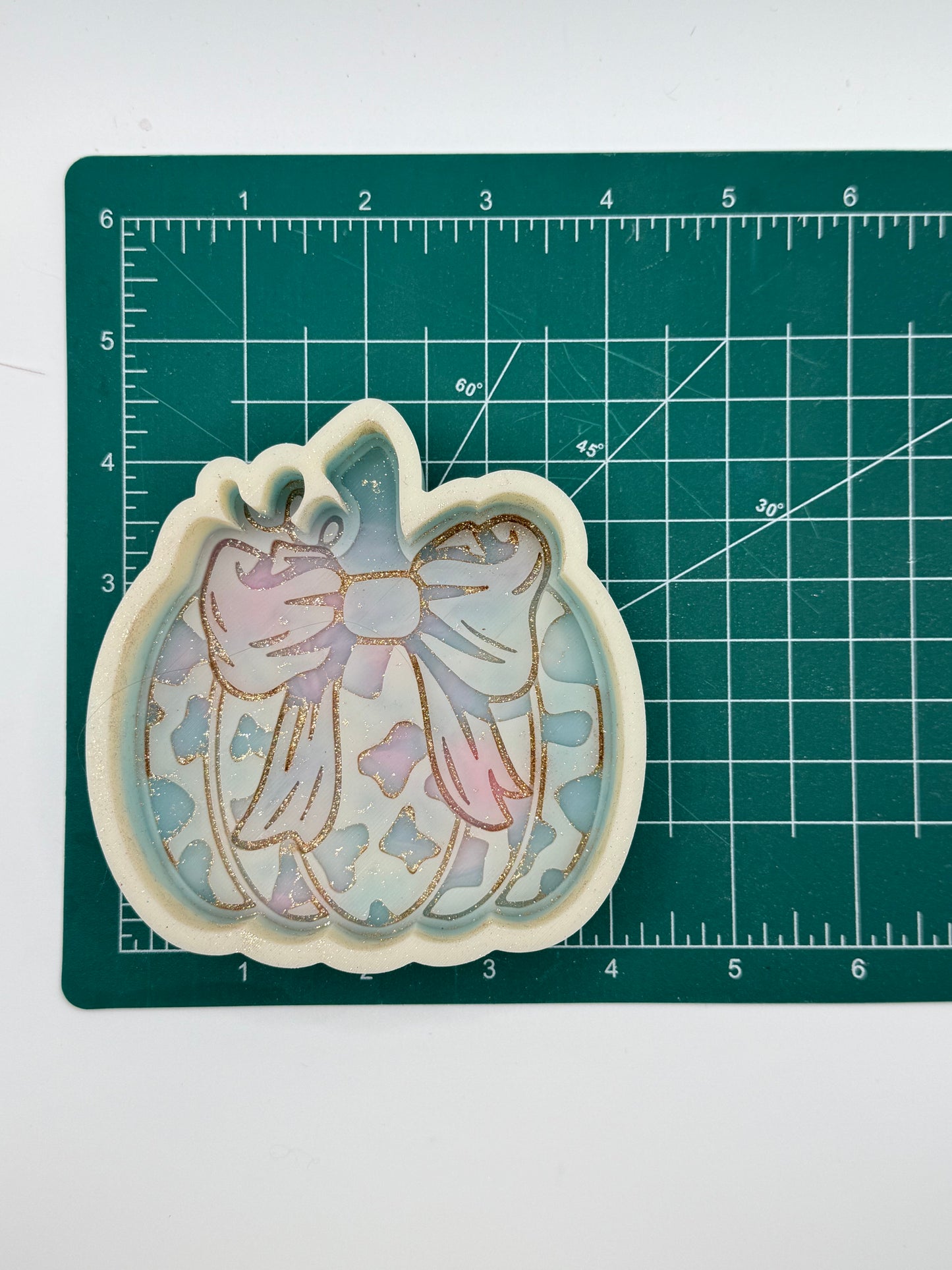 Cow Print Pumpkin with Bow Freshie Mold | Silicone Freshie Mold