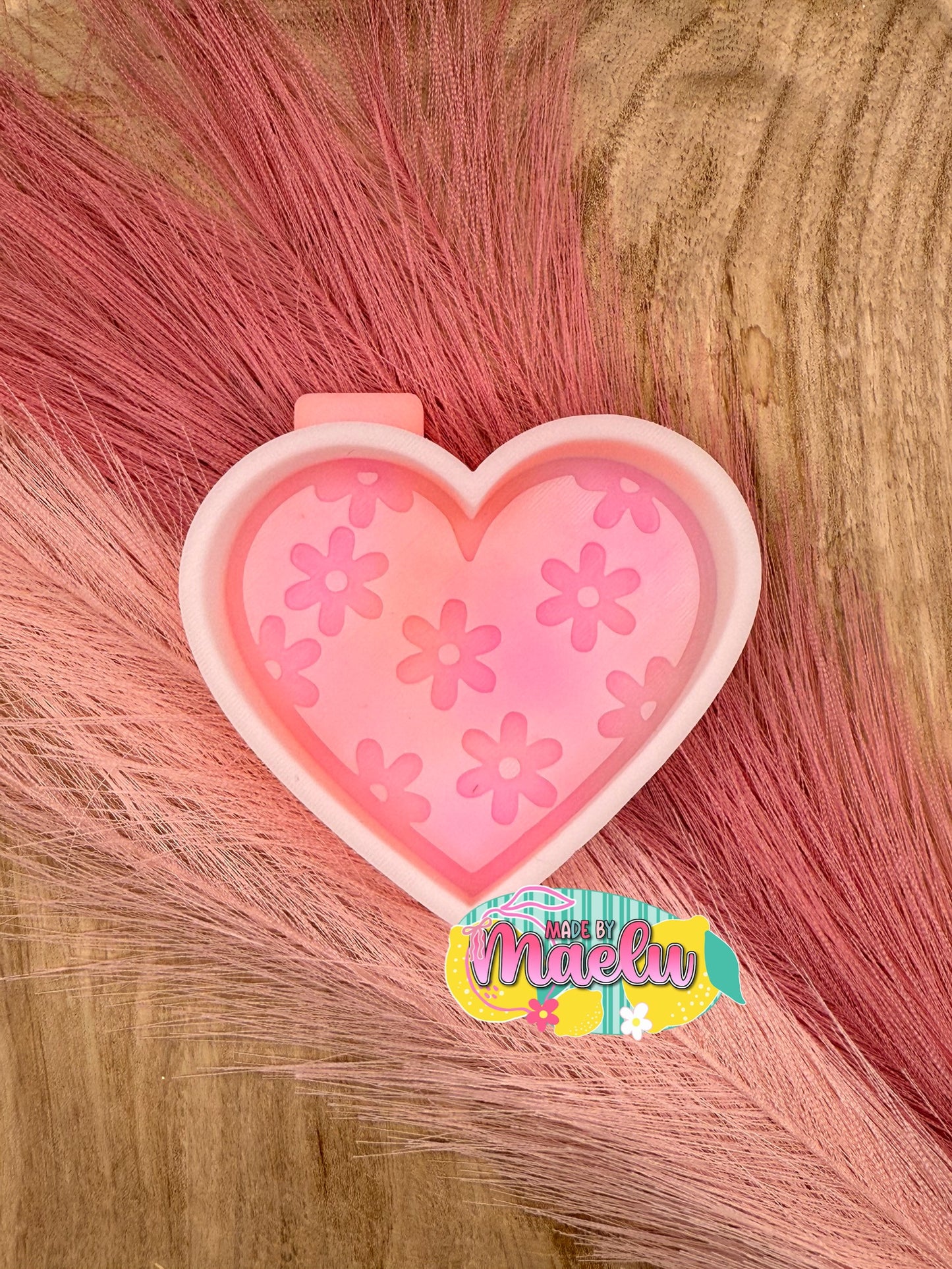Heart with Flowers Freshie Mold | Silicone Freshie Mold