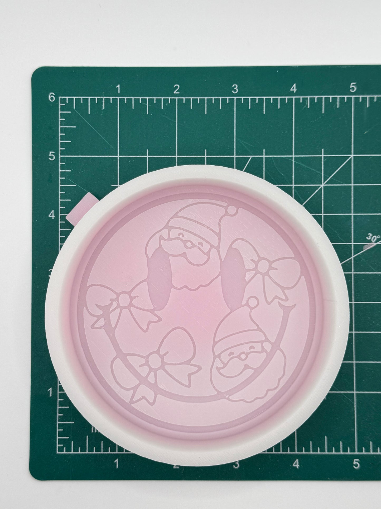 Santa & Bows Smiley Freshie Mold | silicone freshie mold