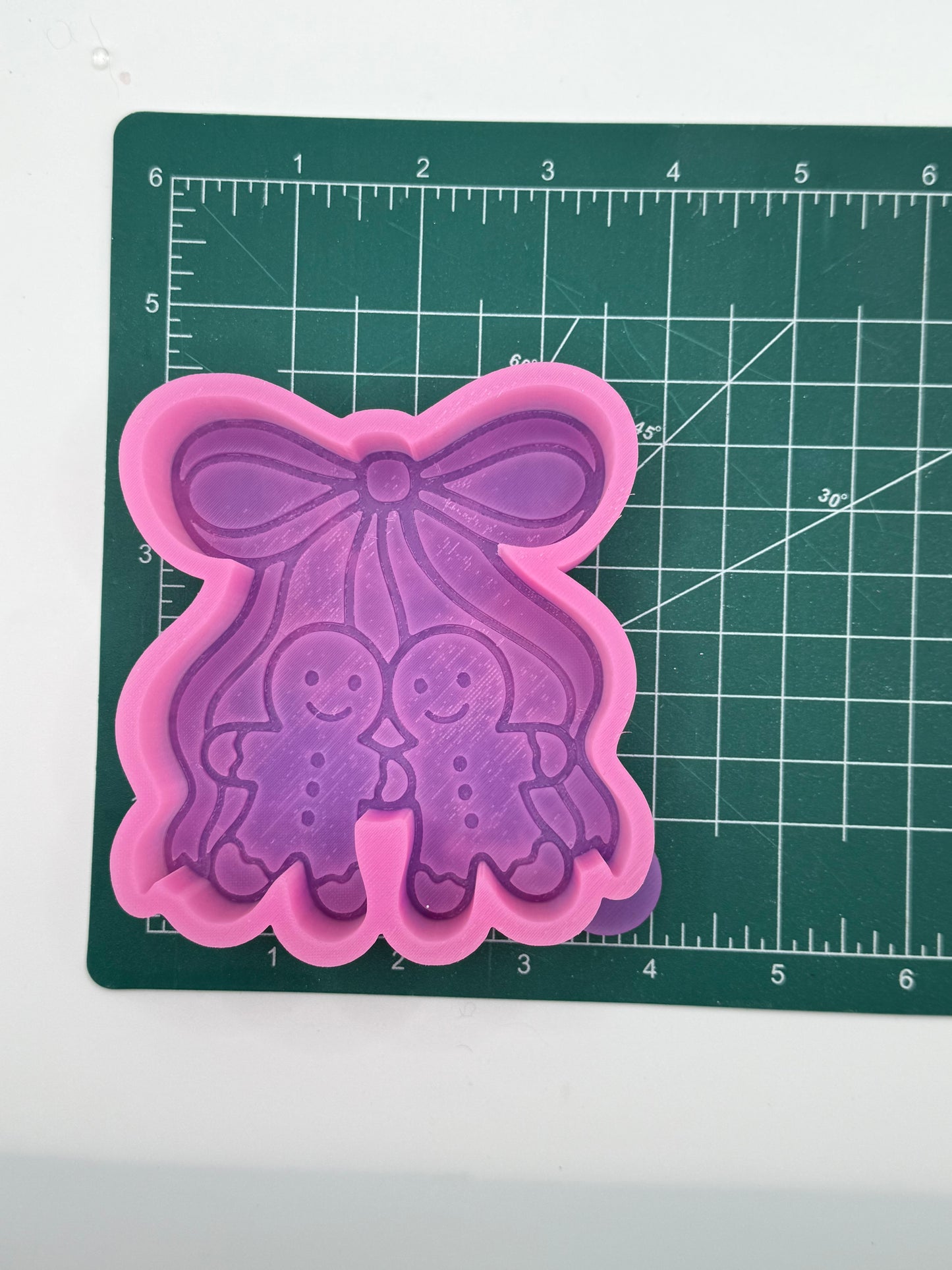 Gingerbread Cherries with Bow Freshie Mold | silicone freshie mold