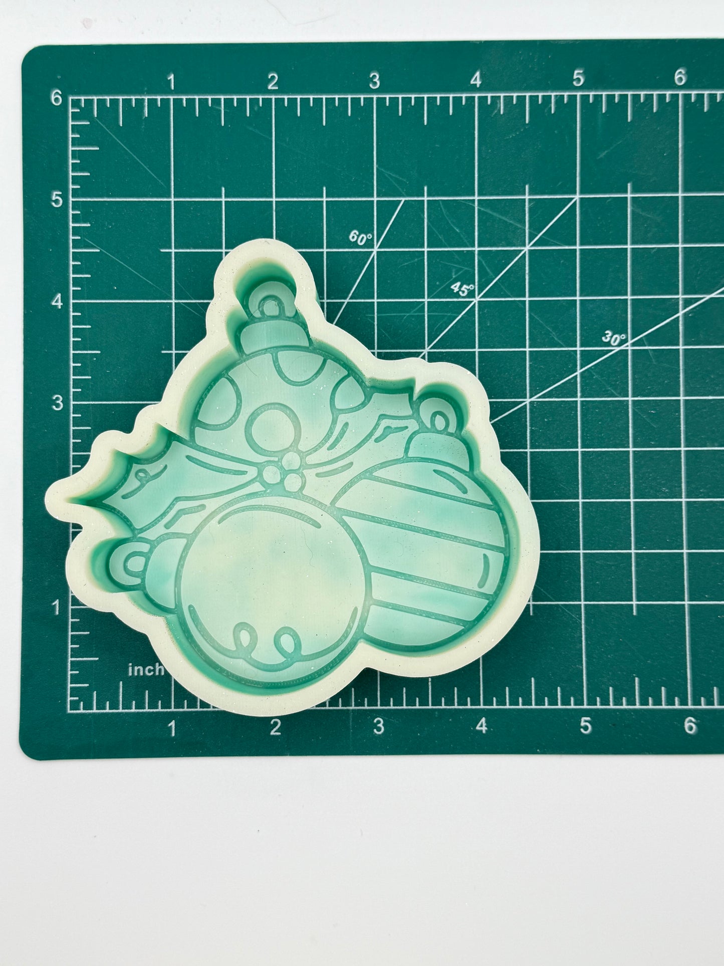 Ornaments and Holly Freshie Mold | silicone freshie mold