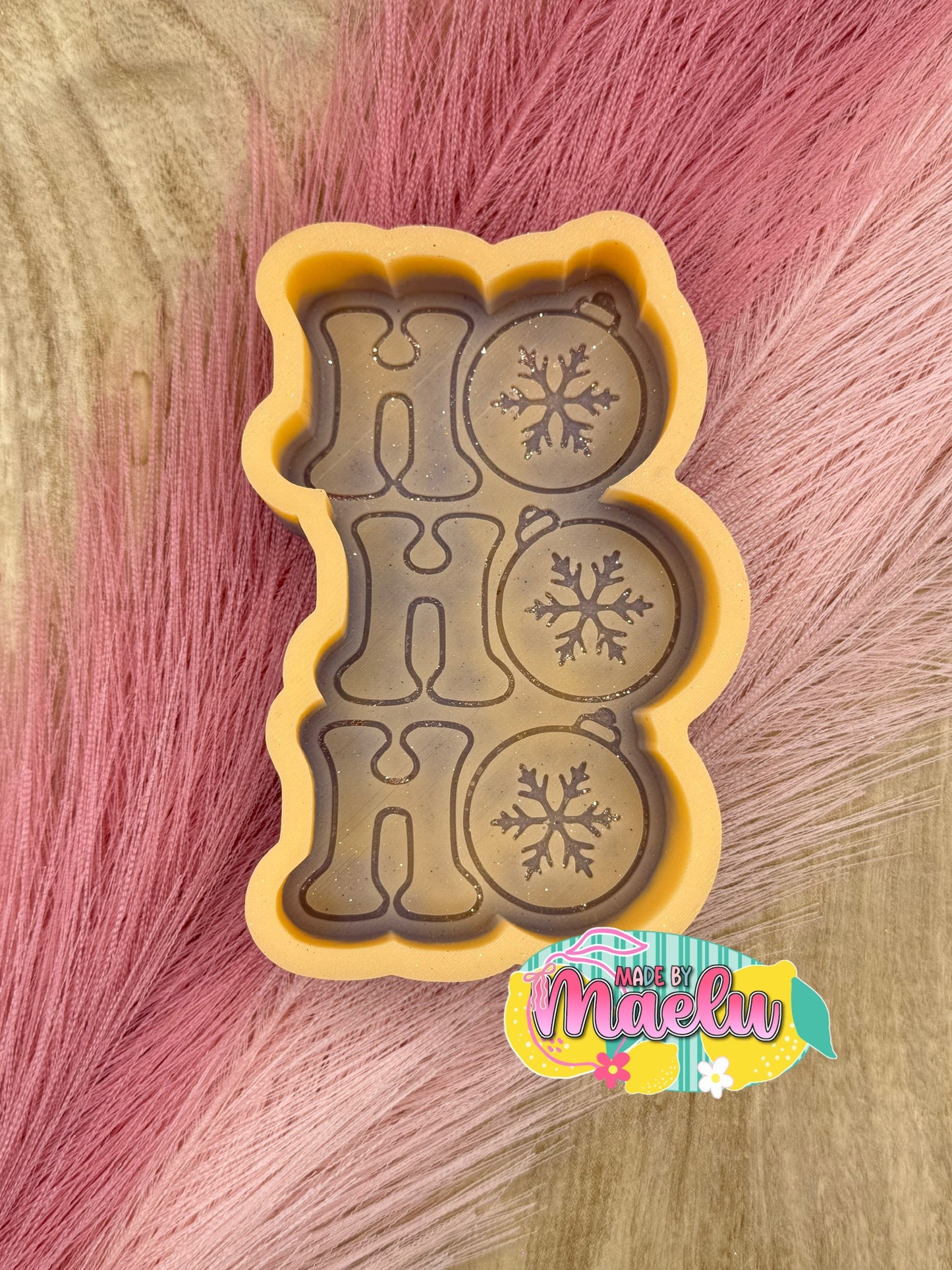 Ho Ho Ho Snowflakes Freshie Mold | silicone freshie mold
