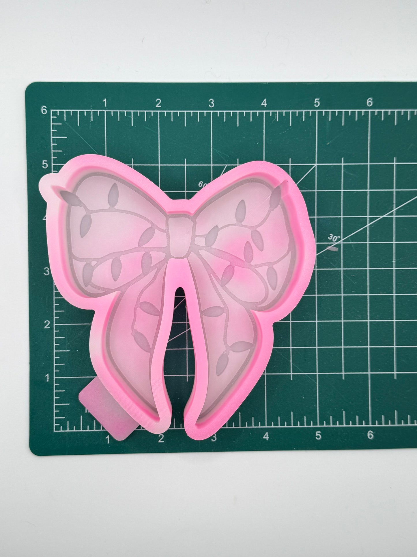 Bow with Christmas Lights Freshie Mold | silicone freshie mold