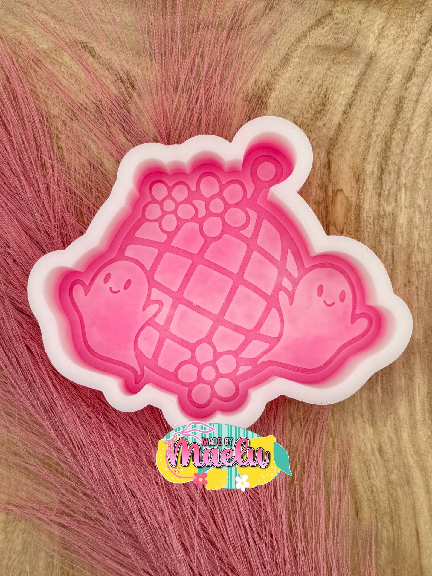 Ghost and Flowers Disco Ball freshie mold | silicone freshie mold