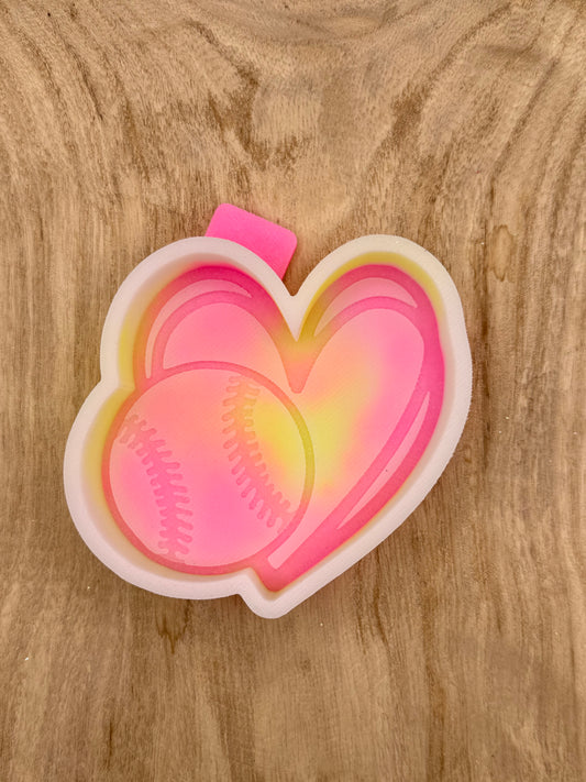 Heart with Base/Softball (Overstock) Freshie Mold | silicone freshie mold