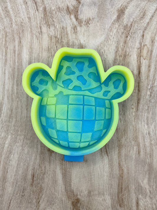Disco Ball with Cowboy Hat (Overstock) Freshie Mold | silicone freshie mold