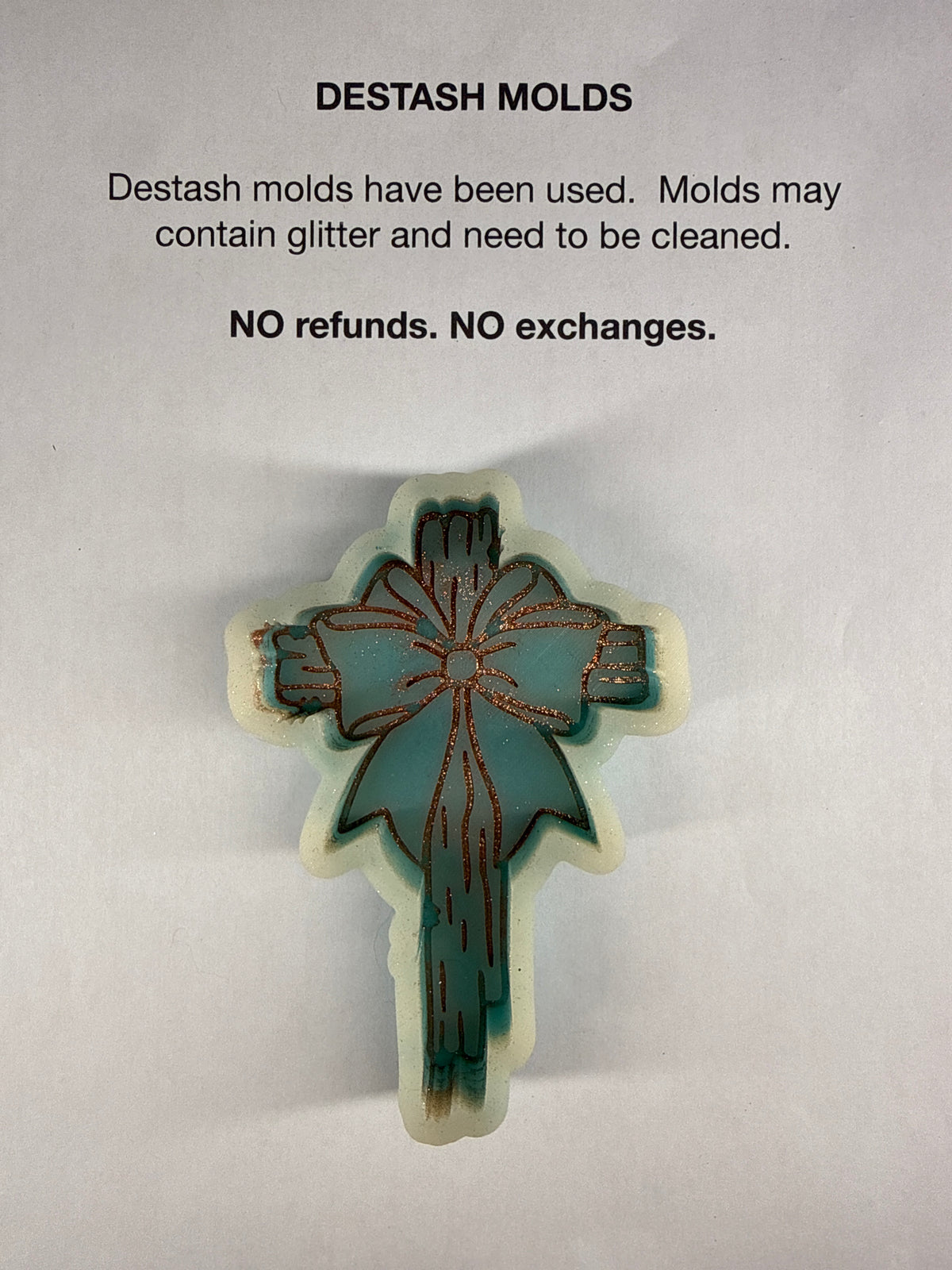 DESTASH Mold - Cross with Bow