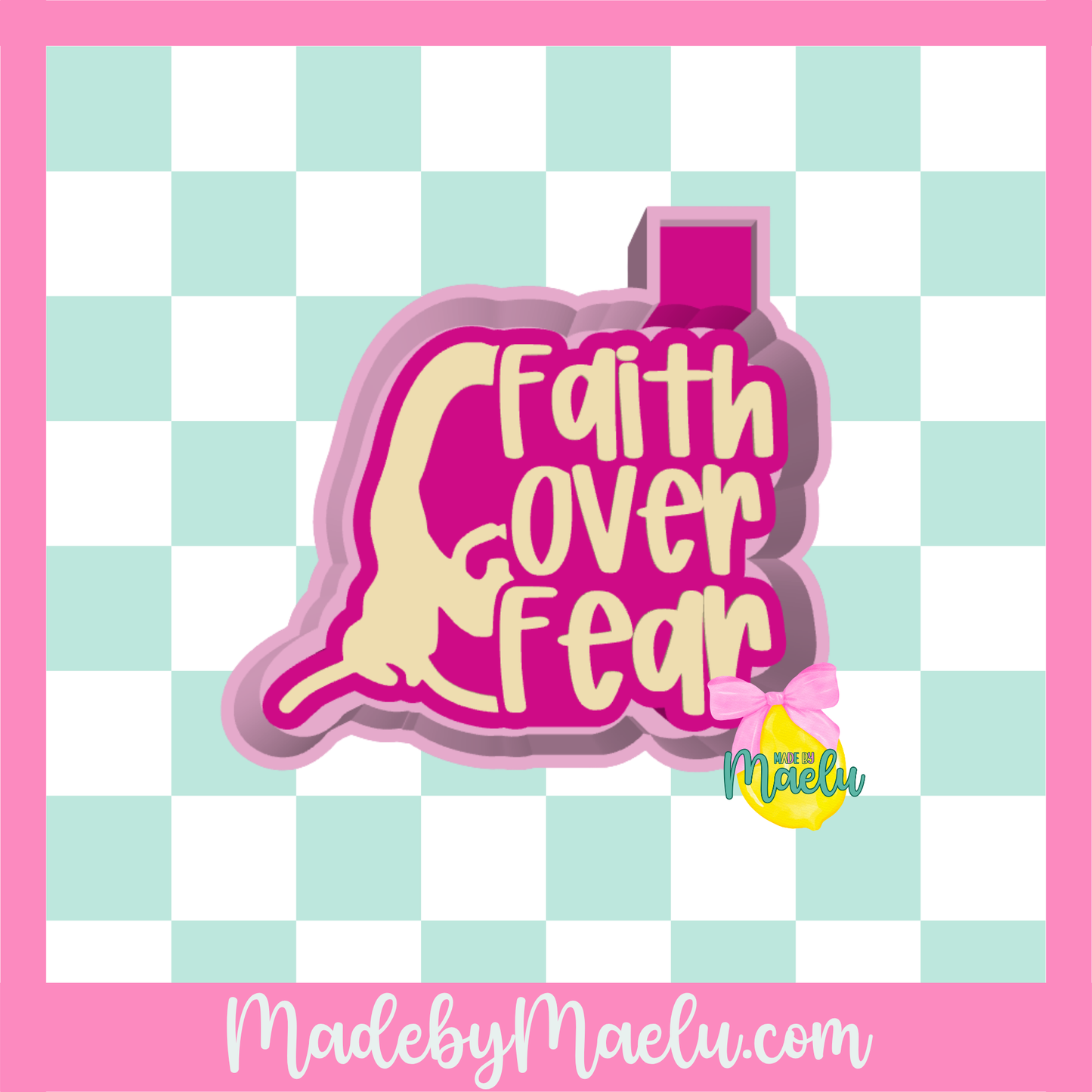 Faith Over Fear Jesus Freshie Mold | Silicone Freshie Mold | 440