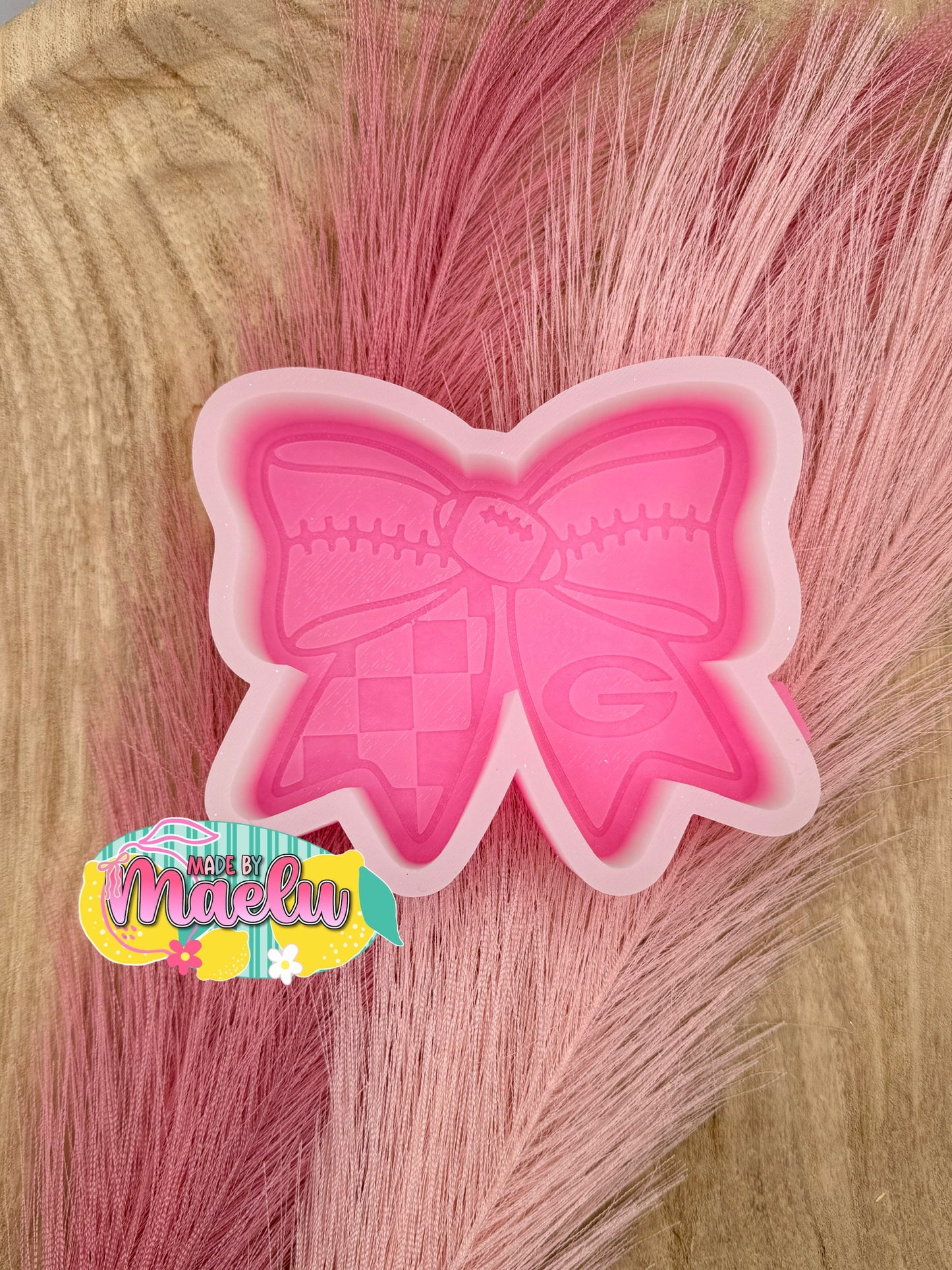 Georgia/Green Bay Football Bow Freshie Mold | silicone freshie mold