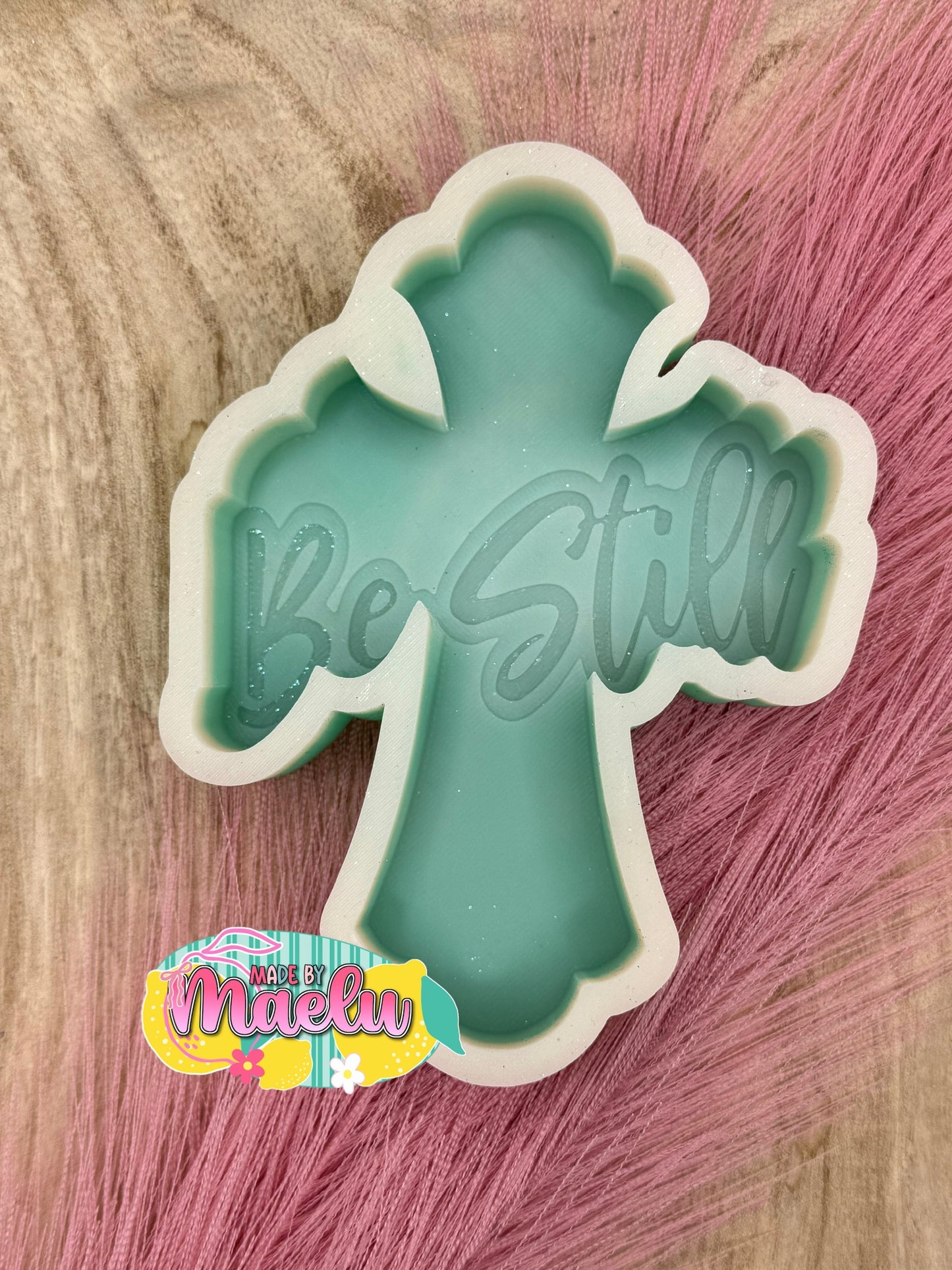 Be Still Cross Freshie Mold | Silicone Freshie Mold