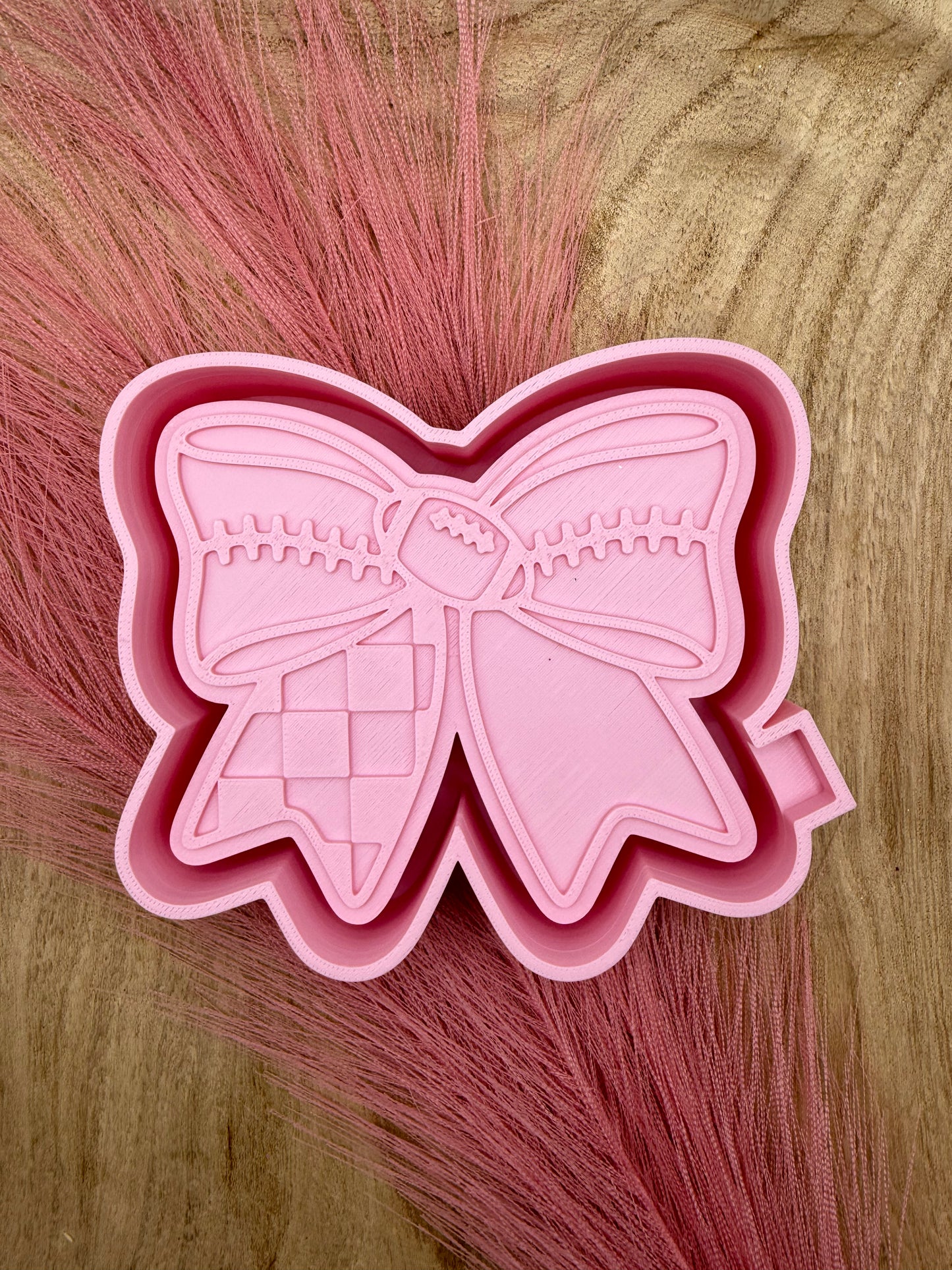 Football Bow (No logo) Freshie Mold | silicone freshie mold