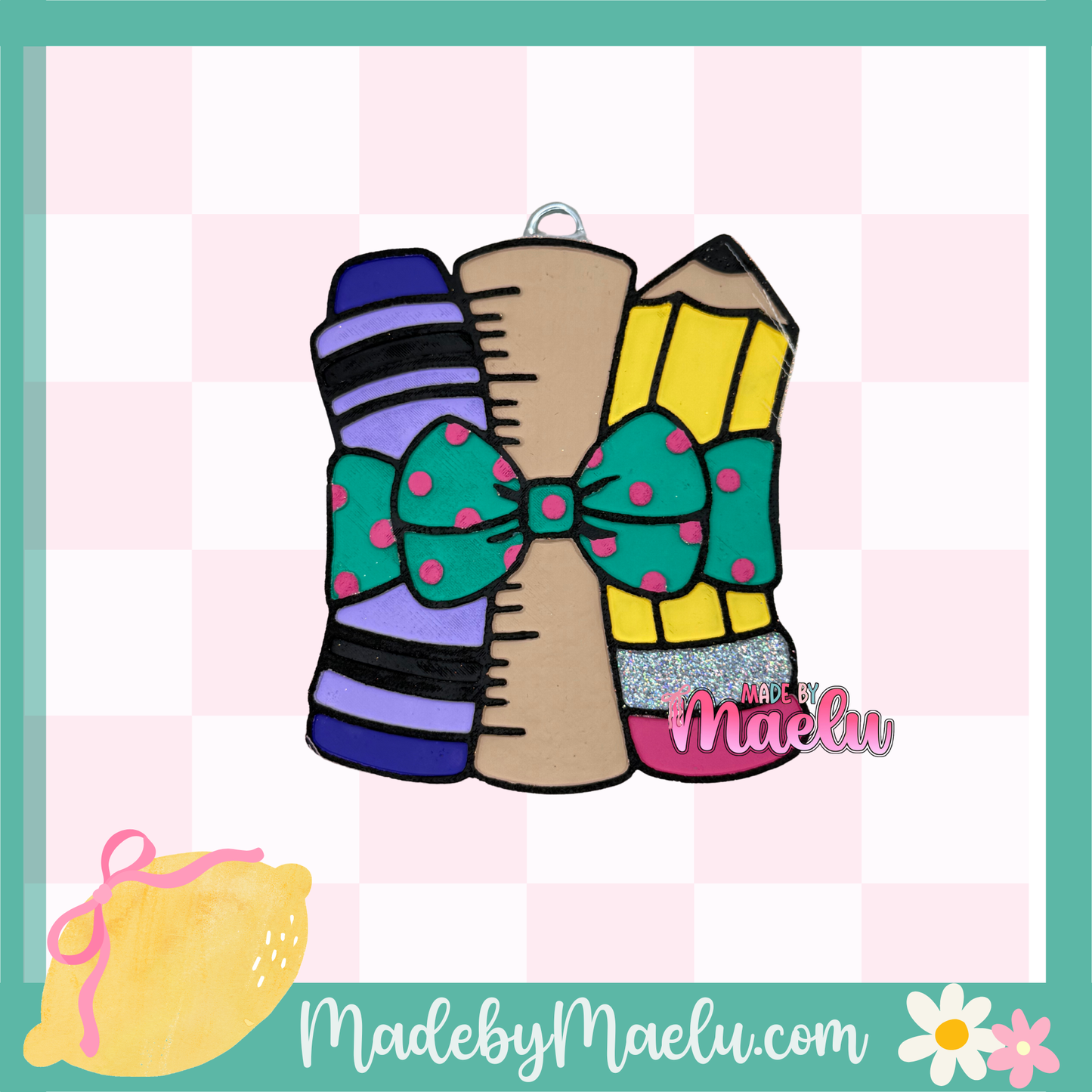 School Supplies with Bow | Freshie