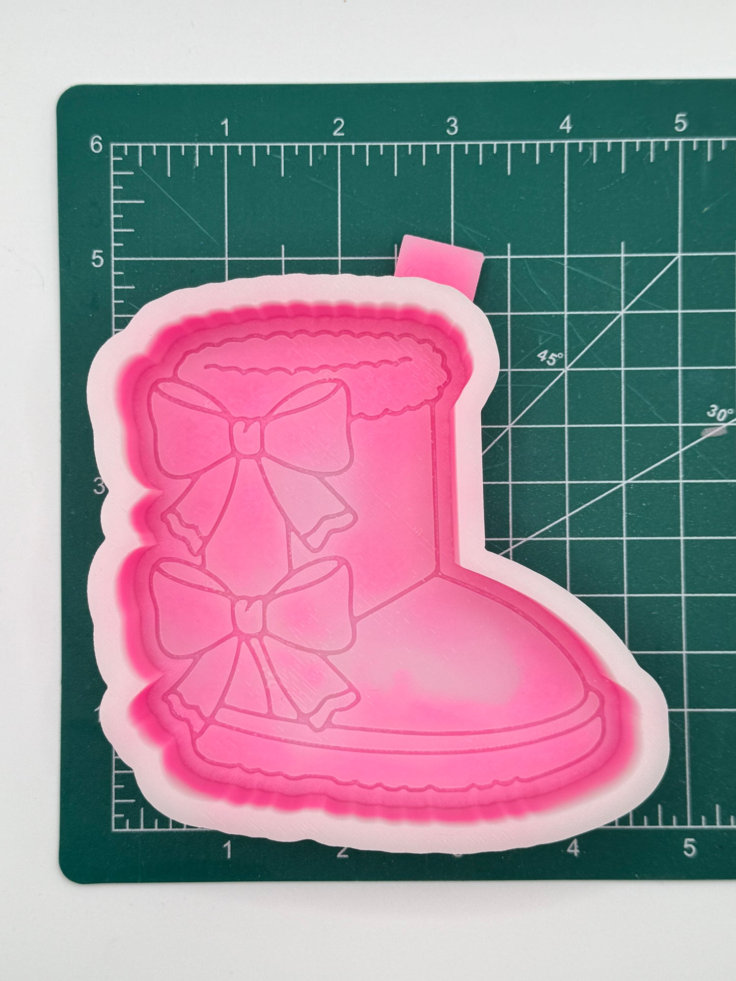 Coquette Bow on Fancy Boot Freshie Mold | silicone freshie mold