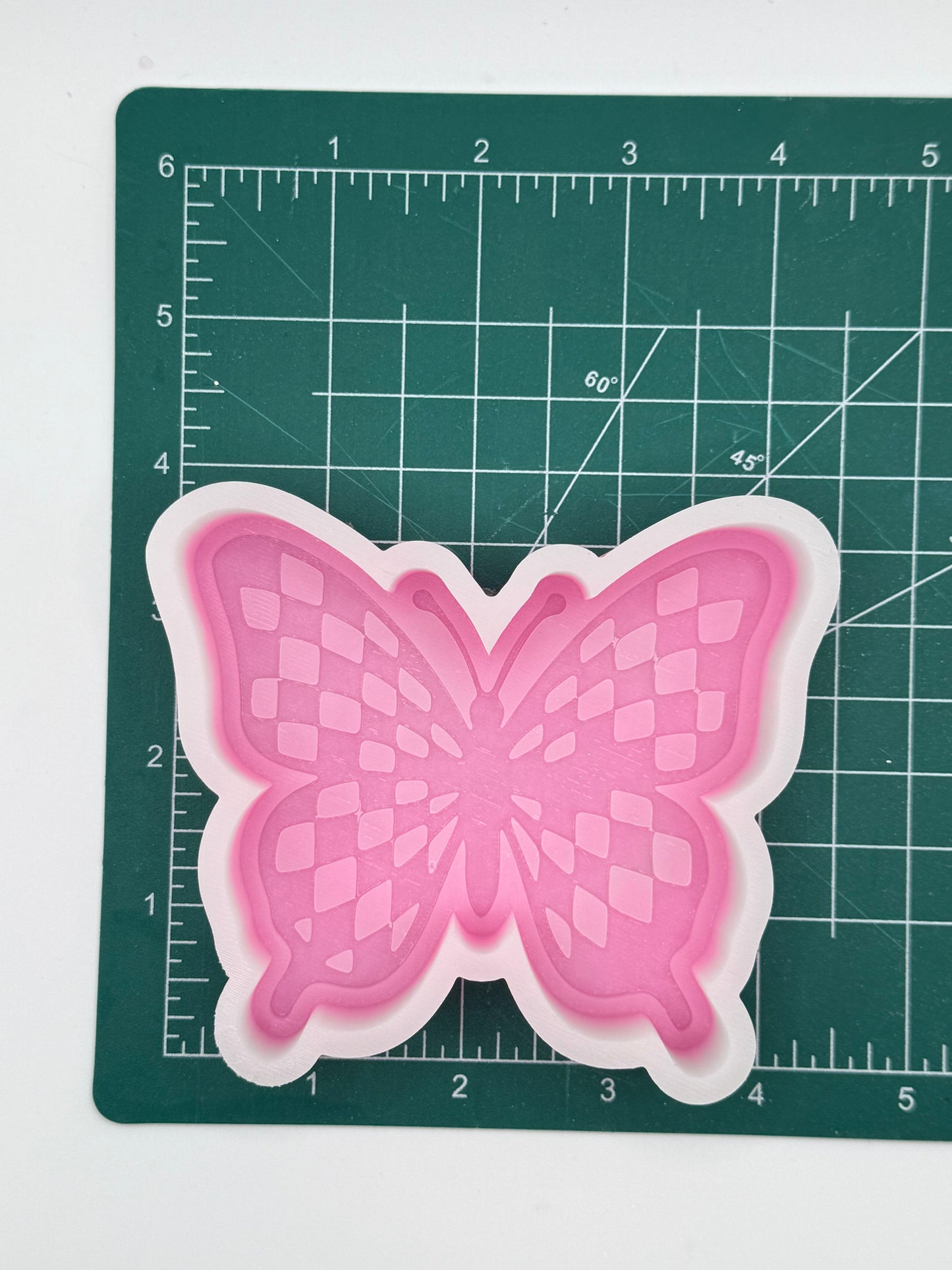 Checkered Butterfly Freshie Mold | Silicone Freshie Mold