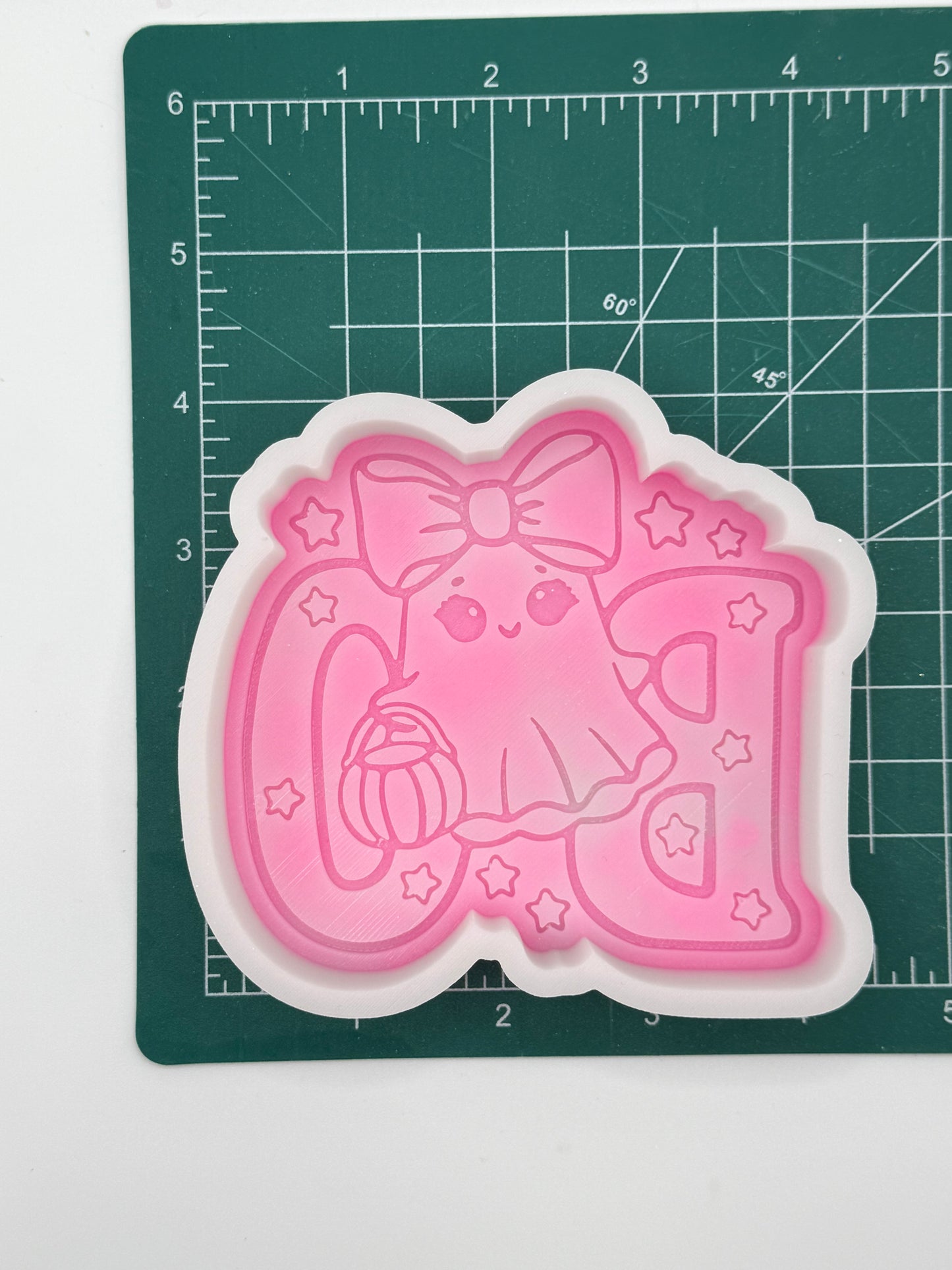 BOO with Cute Ghost freshie mold | silicone freshie mold