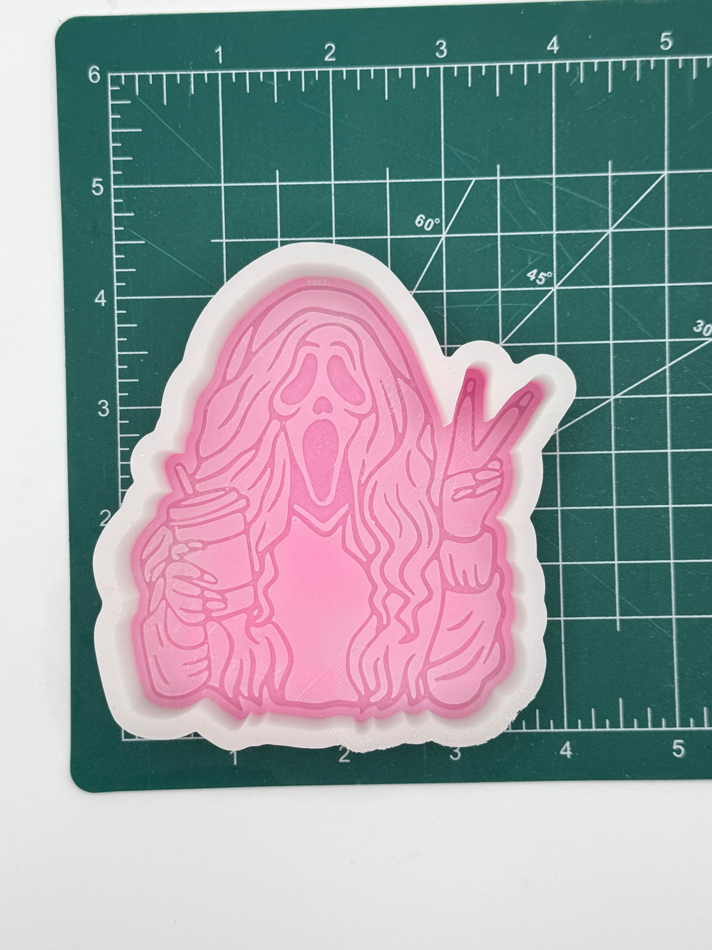 Boujee Scare Face Girl freshie mold | silicone freshie mold