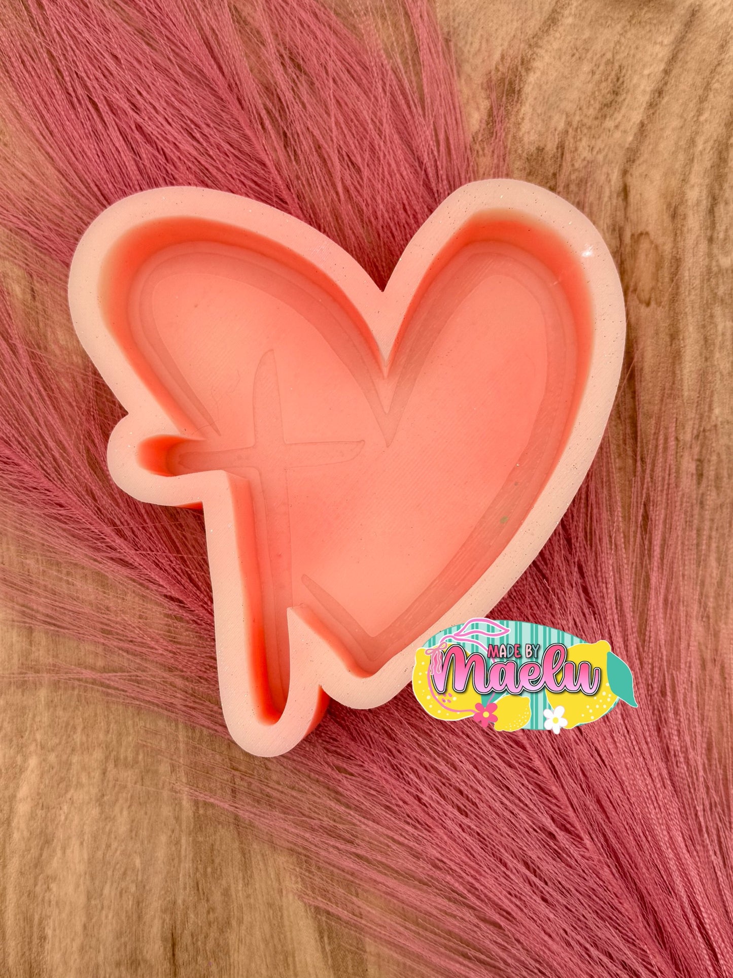 Heart with Cross Freshie Mold | Silicone Freshie Mold