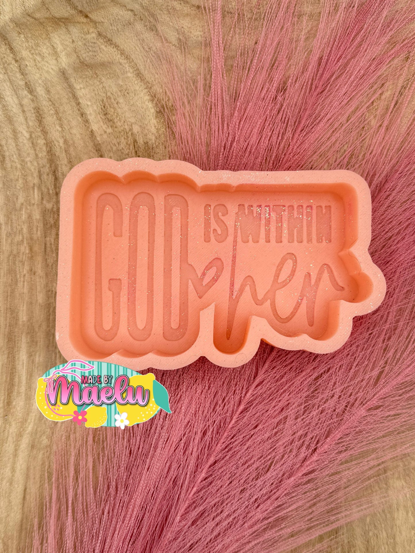 God is Within Her Freshie Mold | Silicone Freshie Mold