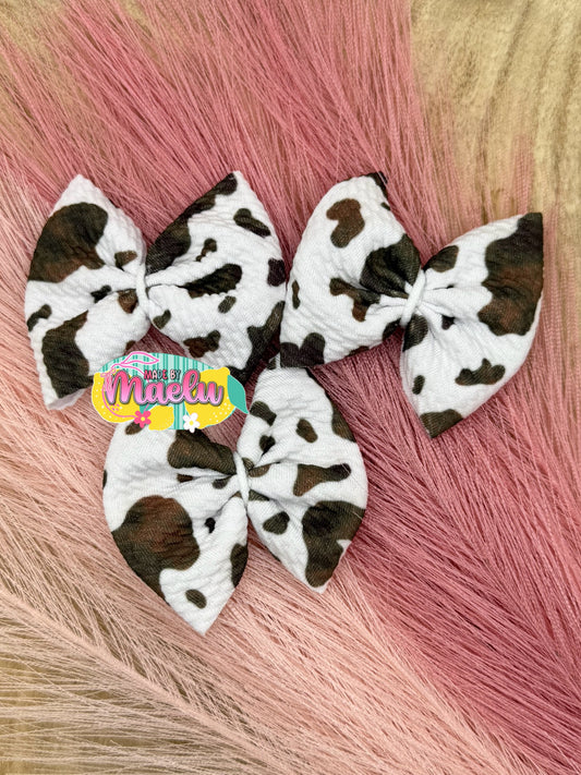 Brown & White Cow Print | Freshie Bows