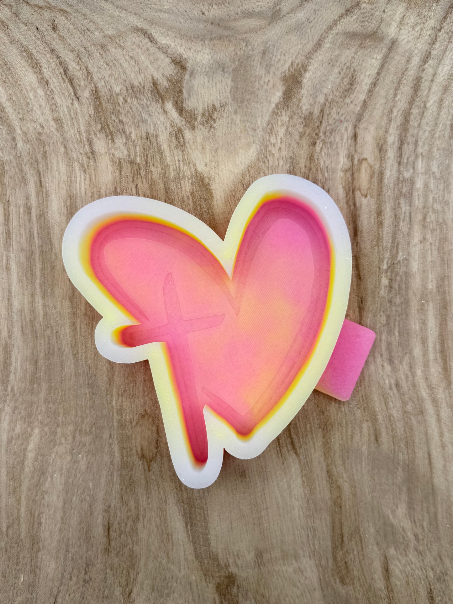 Heart with Cross (Overstock) Freshie Mold | silicone freshie mold