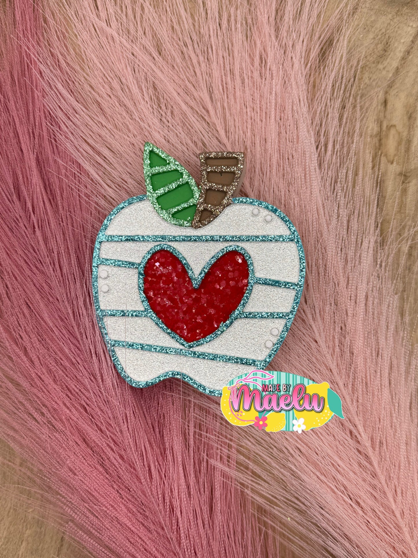 Apple with Stripes & Heart | Freshie