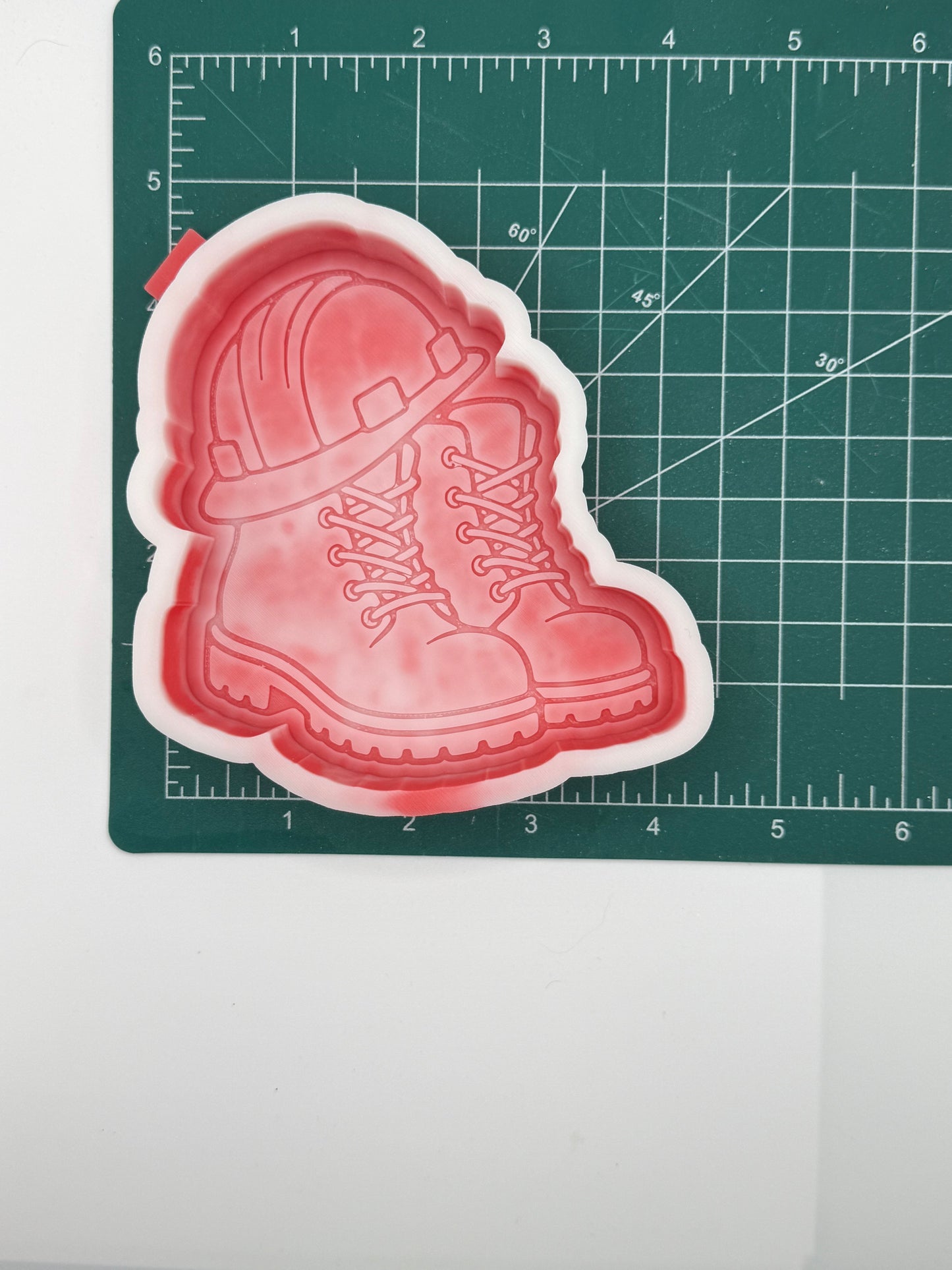 Work Boots with Hard Hat Freshie Mold | Silicone Freshie Mold | 403