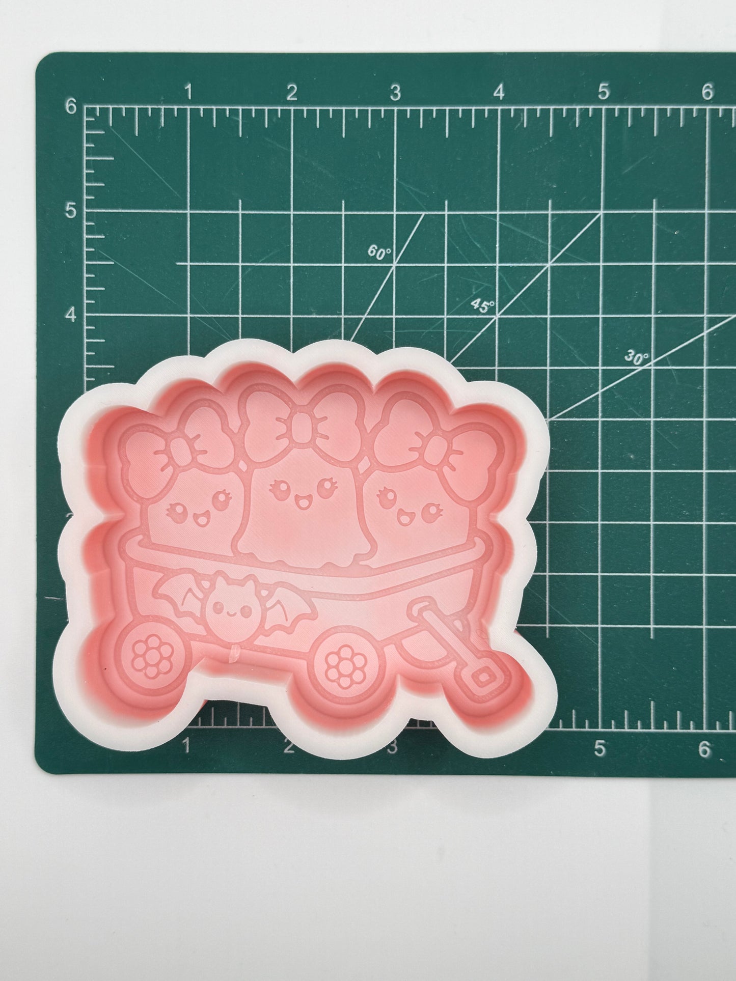 Ghost Girls in Wagon freshie mold | silicone freshie mold | F174