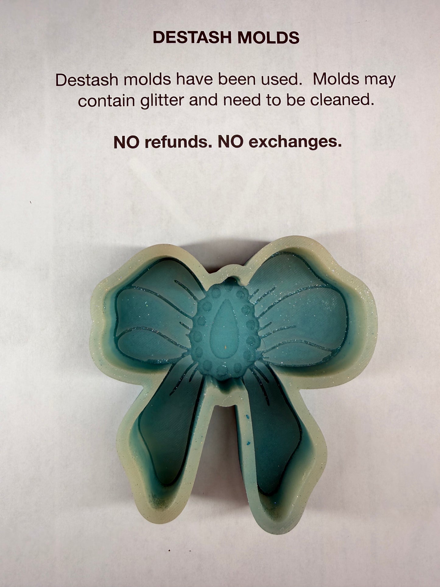 DESTASH Mold - Turquoise Bow