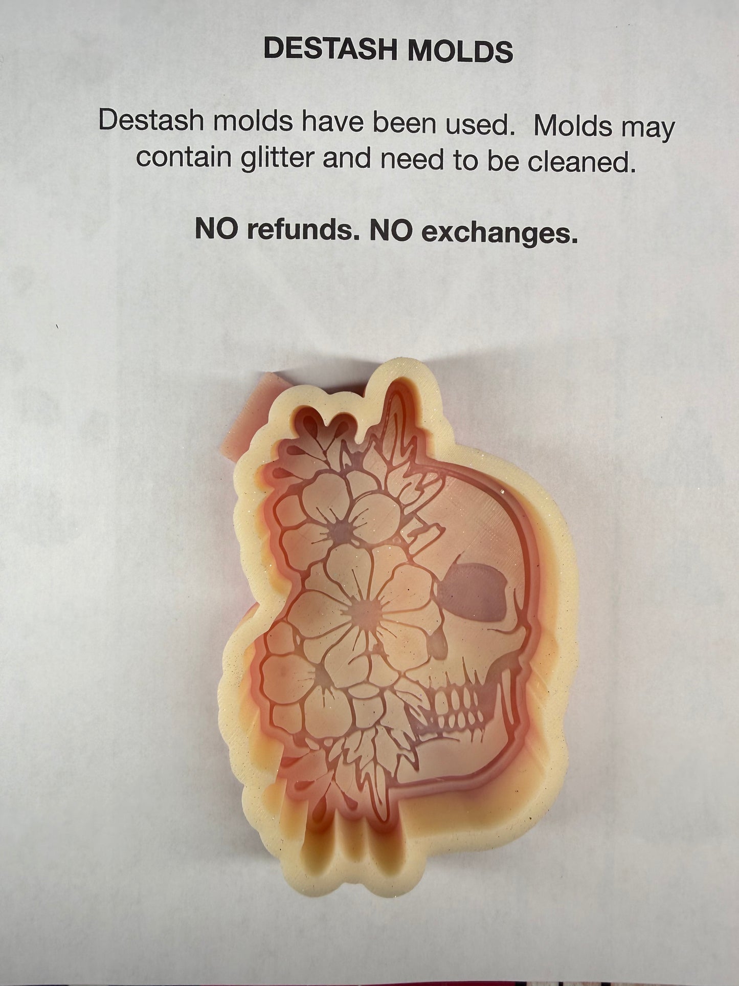 DESTASH Mold - Floral Skull