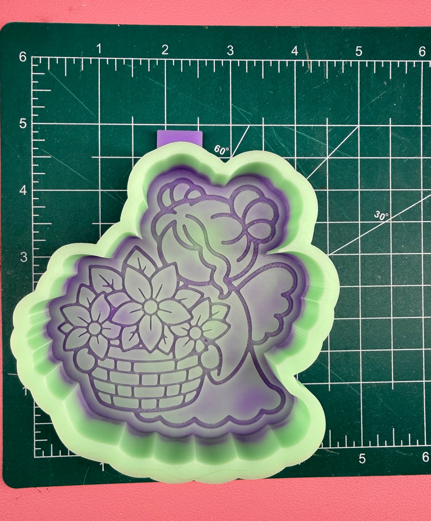 Angel Poinsettia Freshie Mold | Silicone Freshie Mold | C138